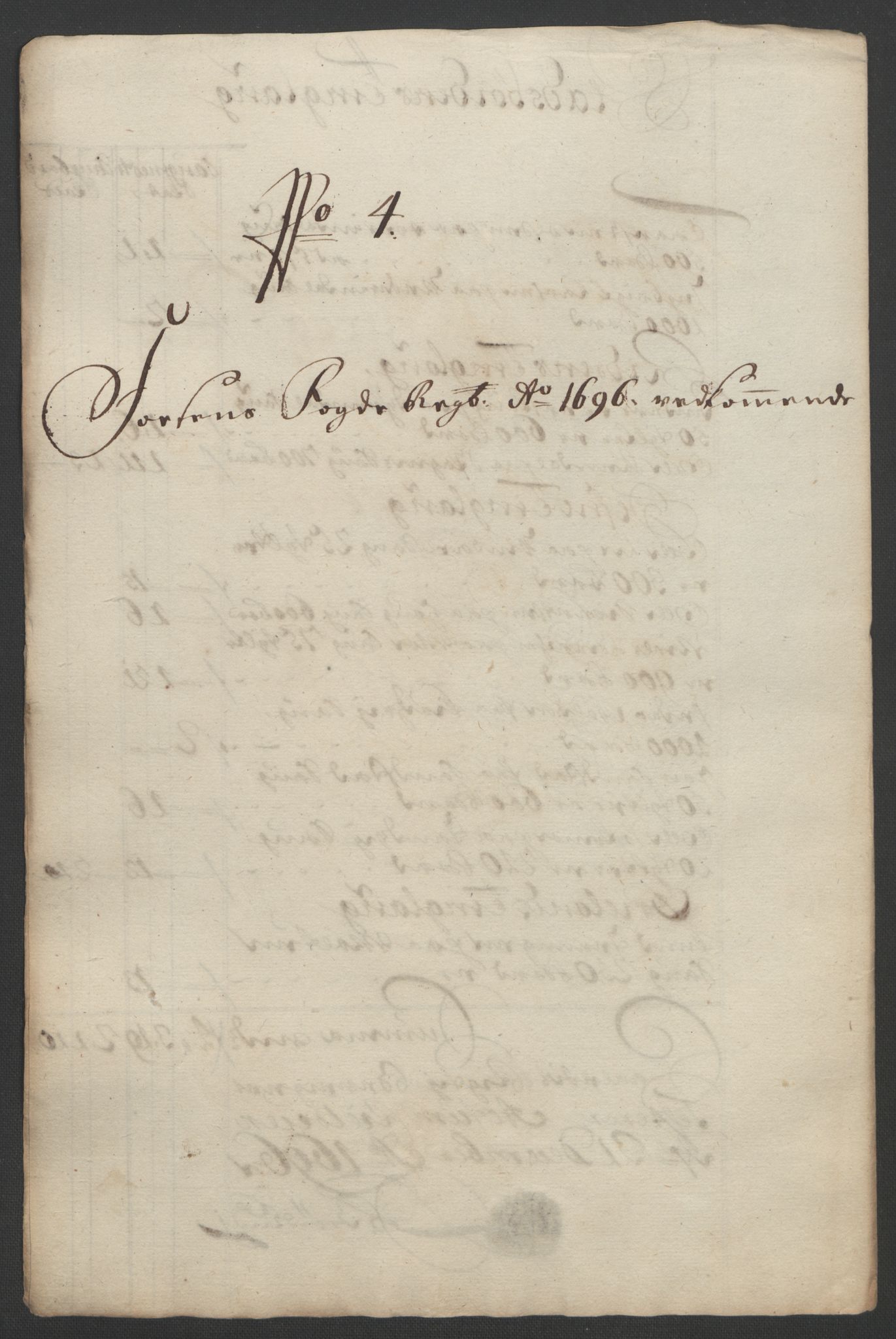 Rentekammeret inntil 1814, Reviderte regnskaper, Fogderegnskap, AV/RA-EA-4092/R57/L3851: Fogderegnskap Fosen, 1695-1696, p. 246