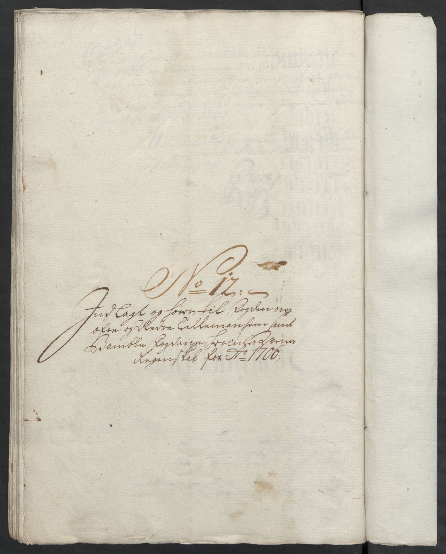 Rentekammeret inntil 1814, Reviderte regnskaper, Fogderegnskap, AV/RA-EA-4092/R36/L2116: Fogderegnskap Øvre og Nedre Telemark og Bamble, 1706-1707, p. 136