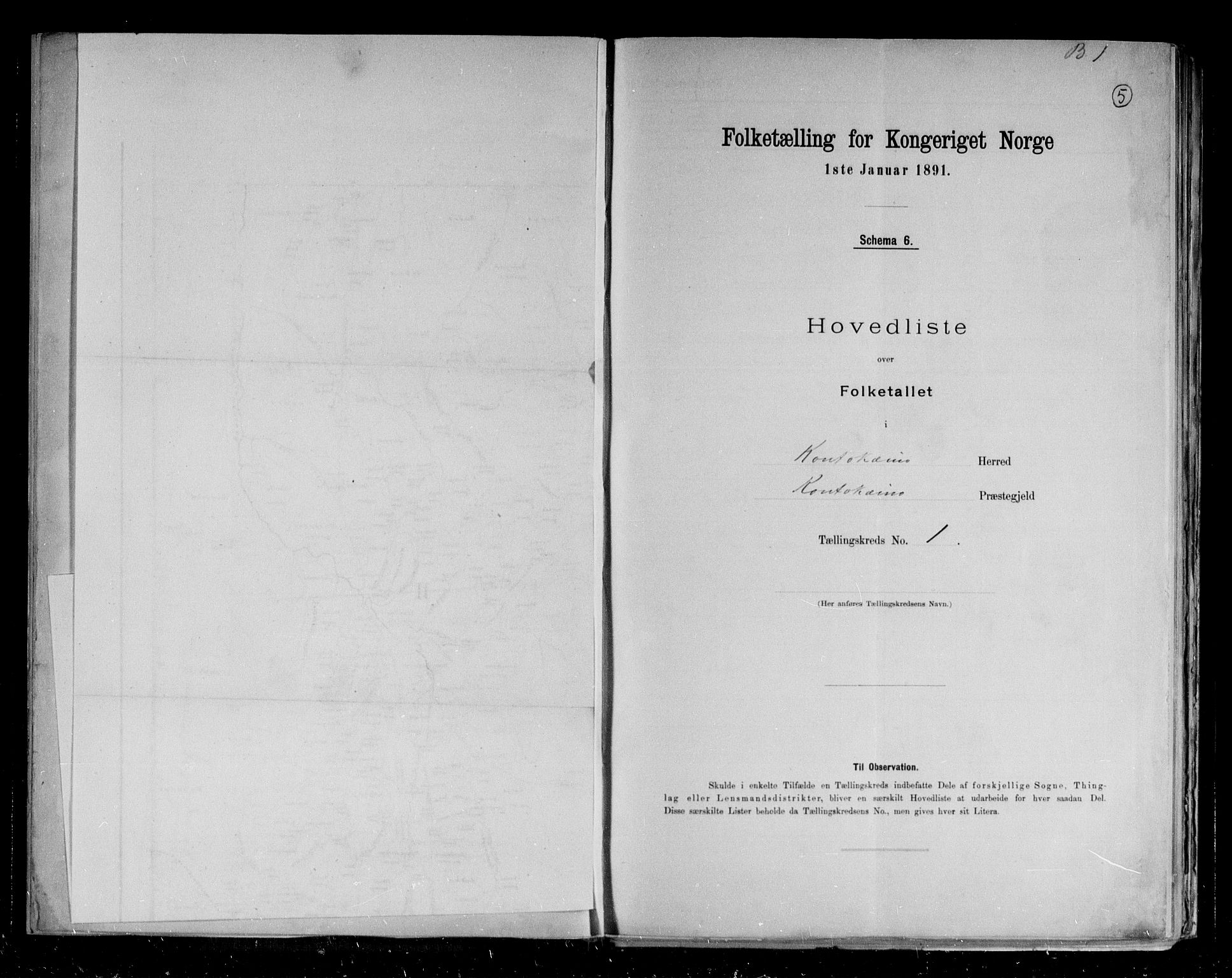 RA, 1891 census for 2011 Kautokeino, 1891, p. 6
