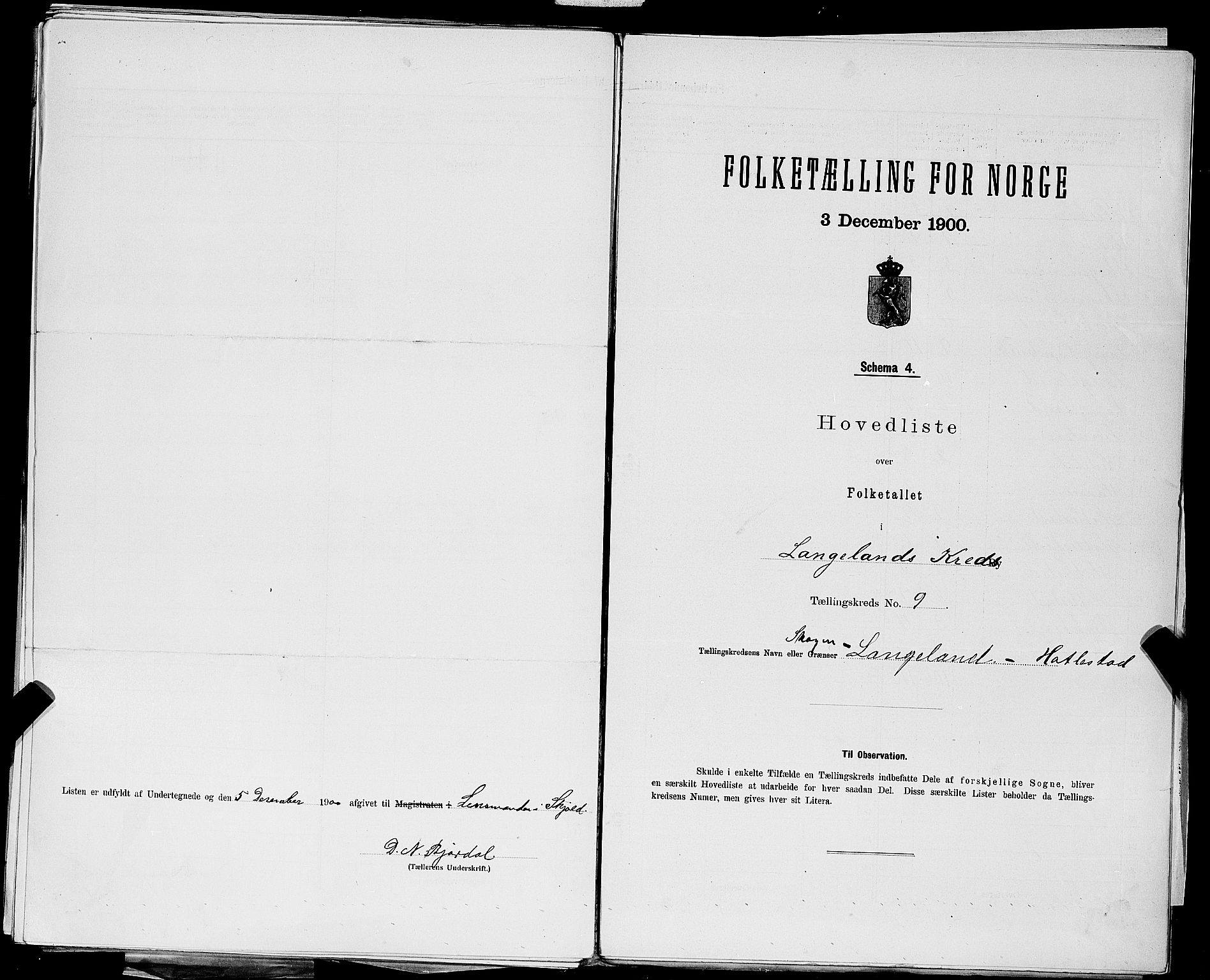 SAST, 1900 census for Skjold, 1900, p. 31