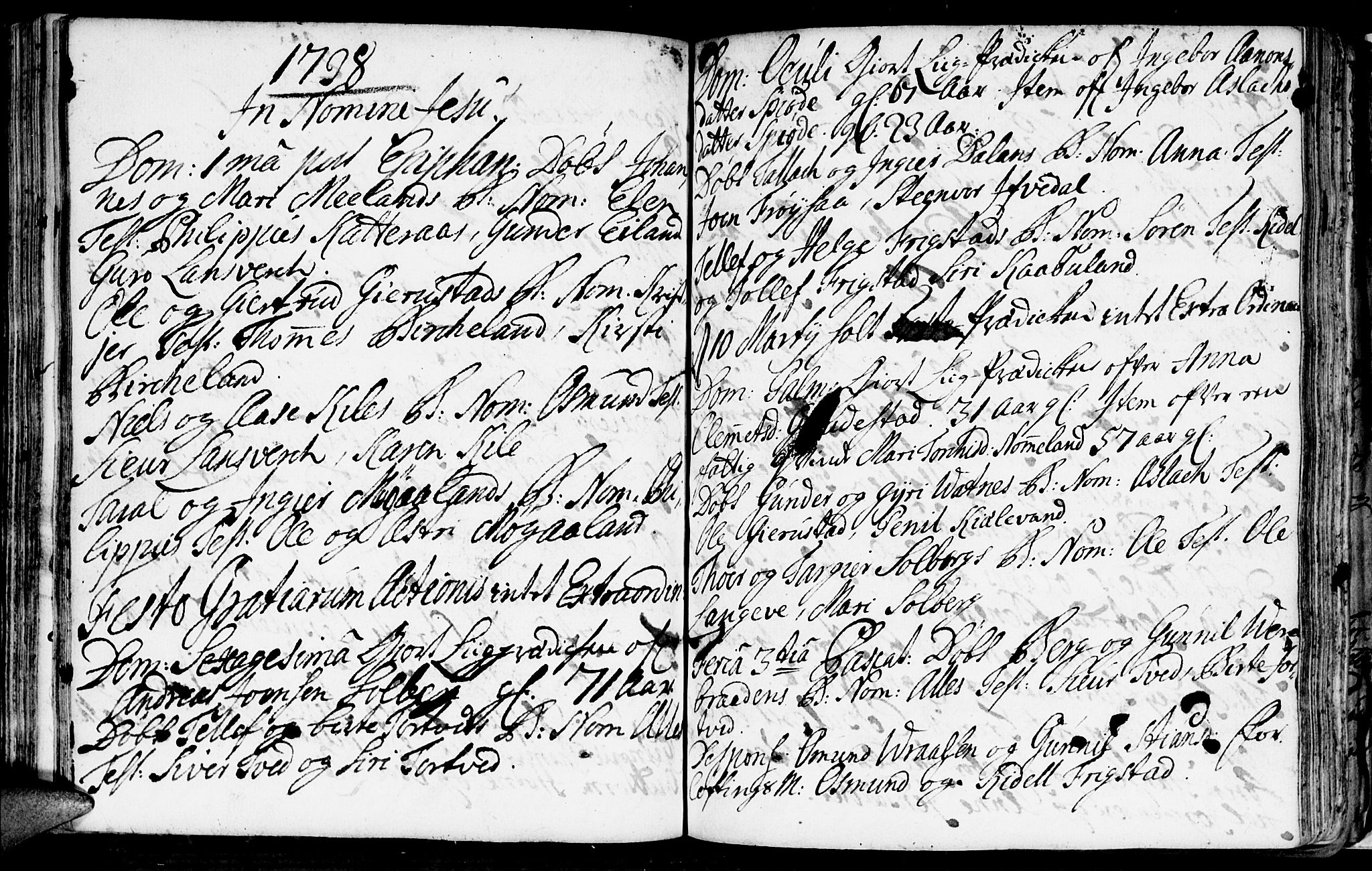 Evje sokneprestkontor, AV/SAK-1111-0008/F/Fa/Fac/L0001: Parish register (official) no. A 1, 1705-1764, p. 185-186