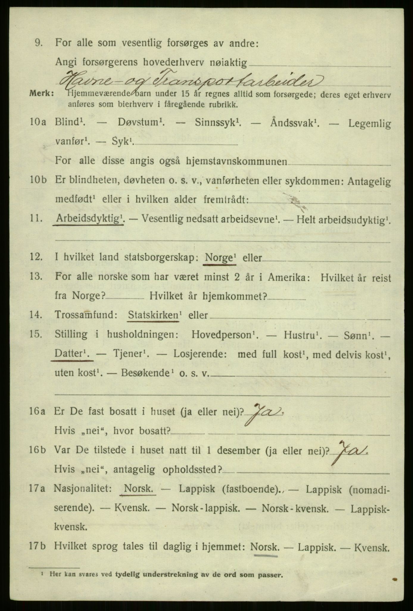 SATØ, 1920 census for Tromsø, 1920, p. 8737