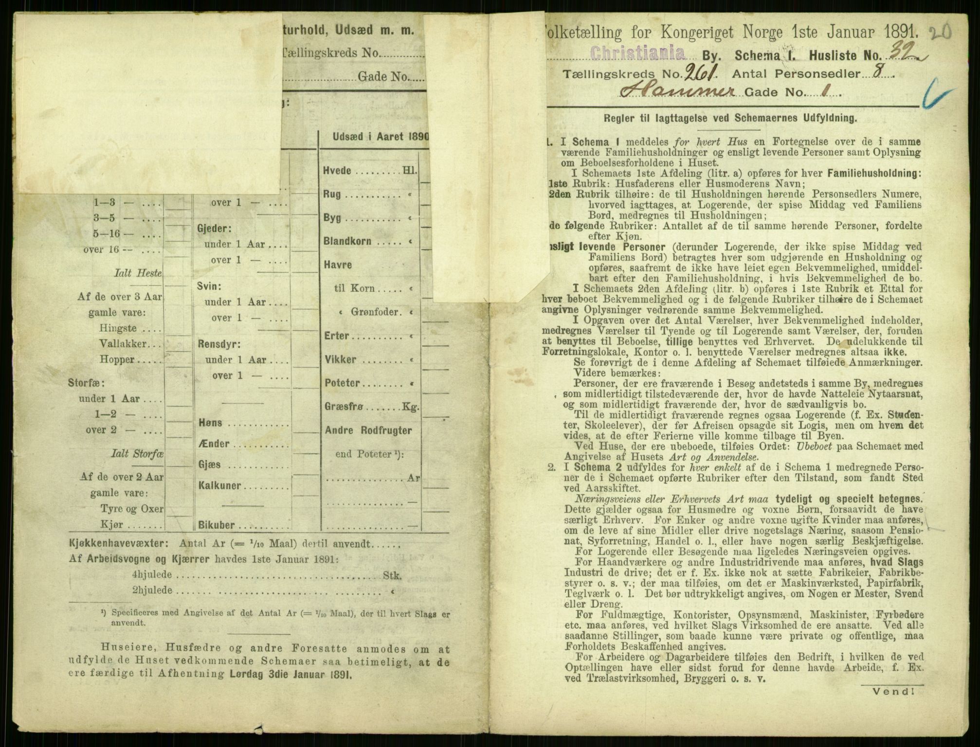 RA, 1891 census for 0301 Kristiania, 1891, p. 158259