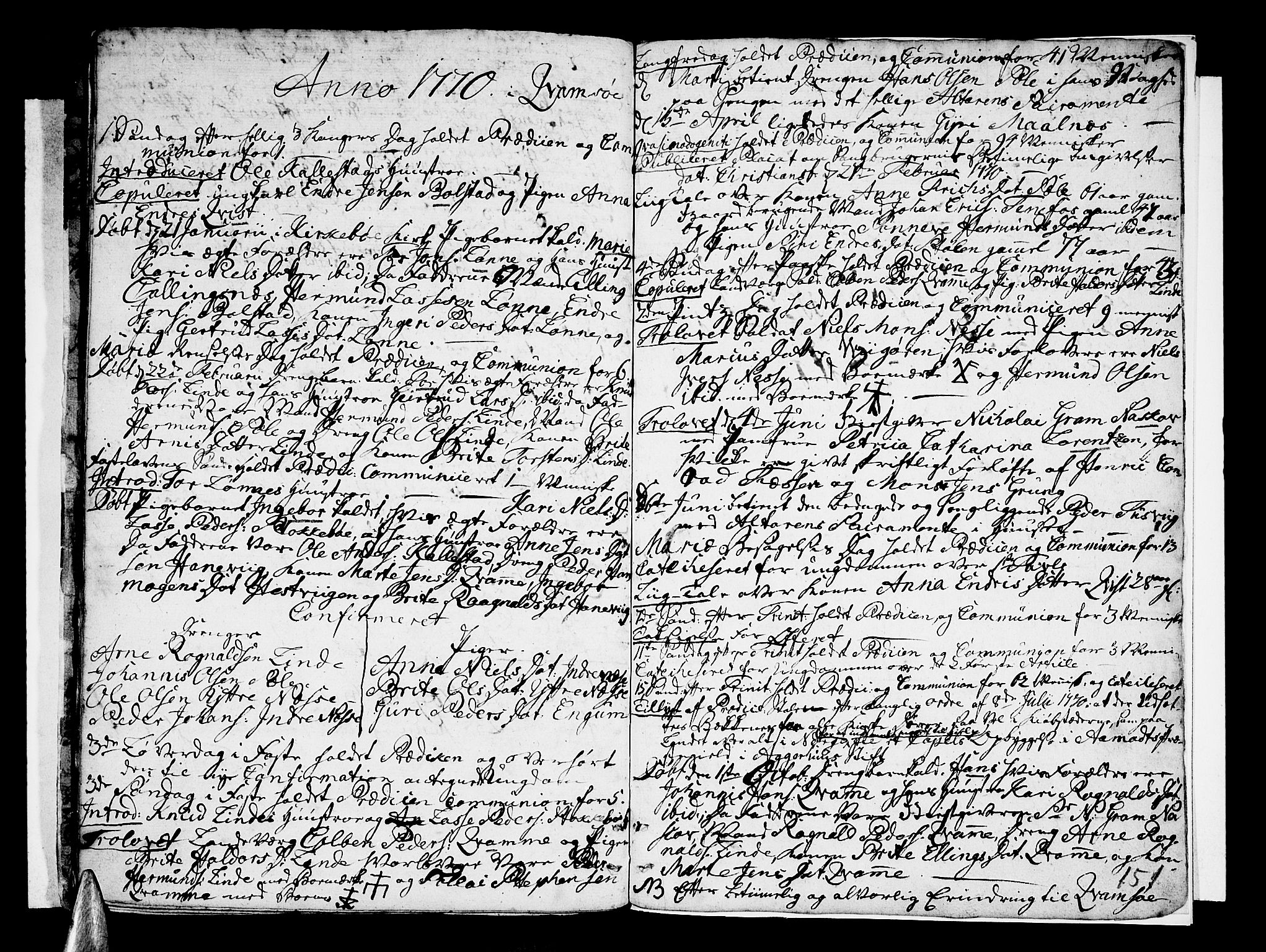 Vik sokneprestembete, SAB/A-81501: Parish register (official) no. A 3 /4, 1755-1771, p. 151