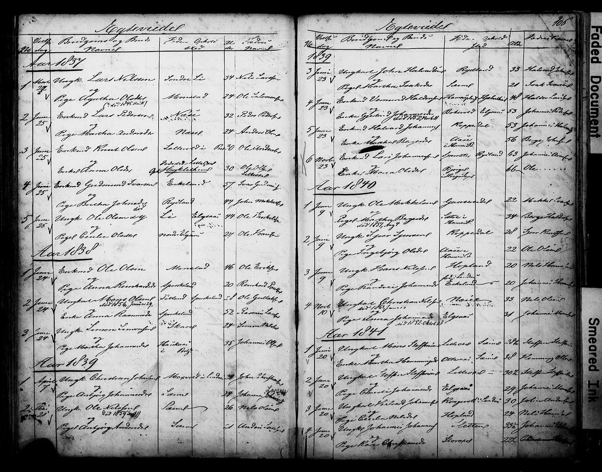 Alversund Sokneprestembete, SAB/A-73901/H/Ha/Hab: Parish register (copy) no. D 1, 1800-1870, p. 106