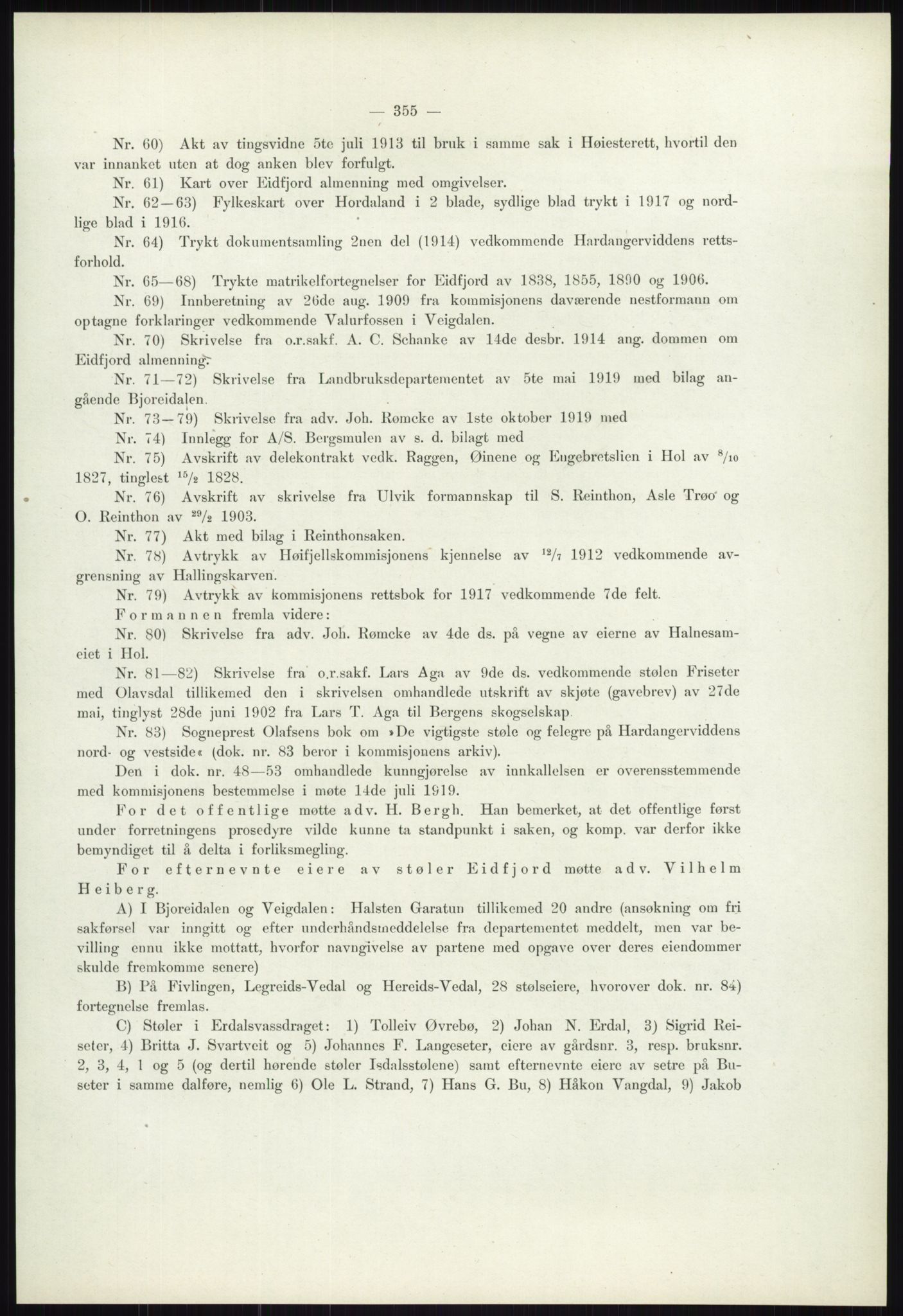 Høyfjellskommisjonen, AV/RA-S-1546/X/Xa/L0001: Nr. 1-33, 1909-1953, p. 369