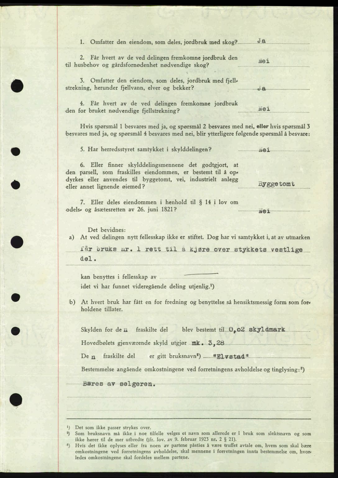 Nordre Sunnmøre sorenskriveri, AV/SAT-A-0006/1/2/2C/2Ca: Mortgage book no. A23, 1946-1947, Diary no: : 2208/1946