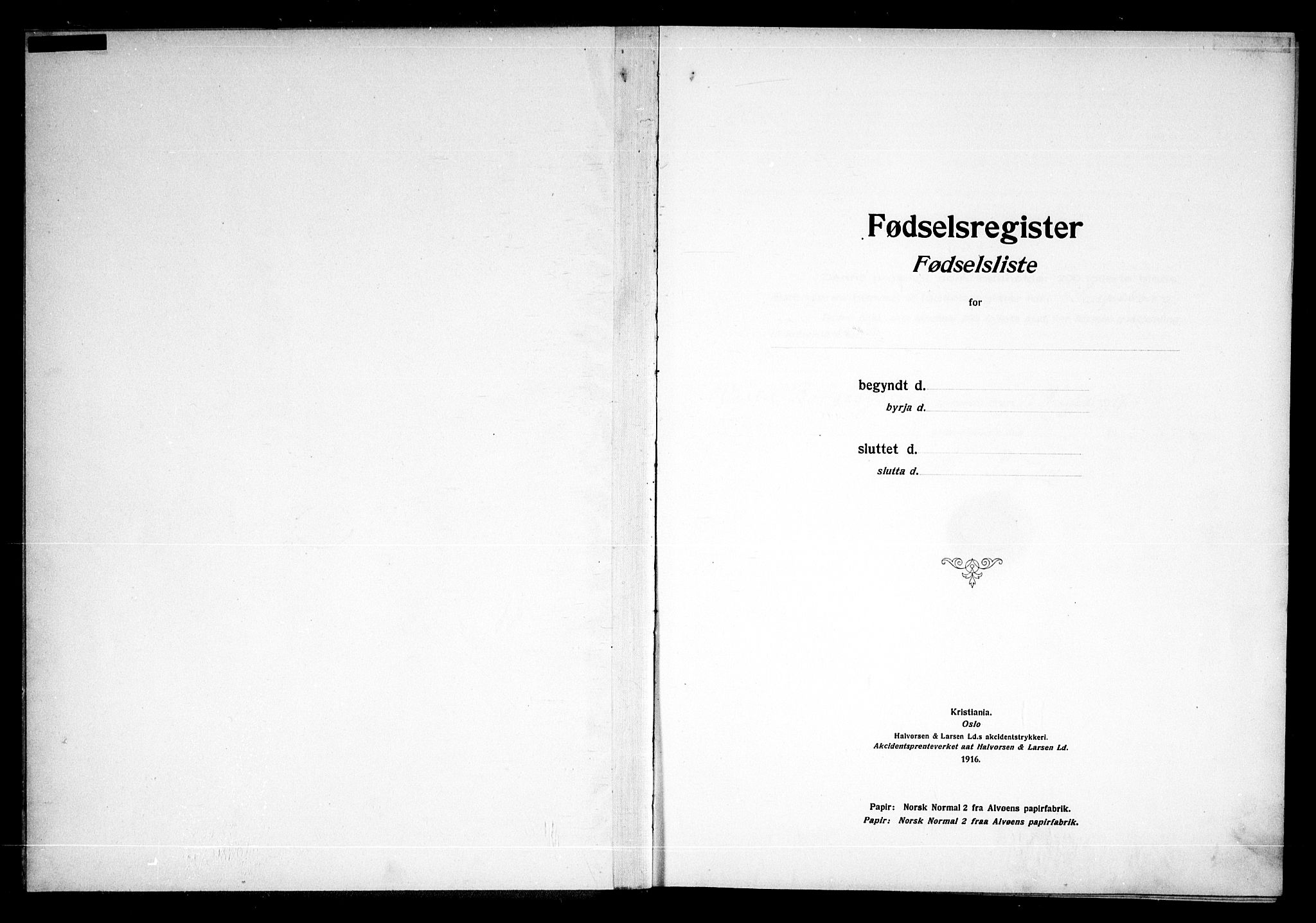 Sarpsborg prestekontor Kirkebøker, AV/SAO-A-2006/J/Ja/L0001: Birth register no. 1, 1916-1922