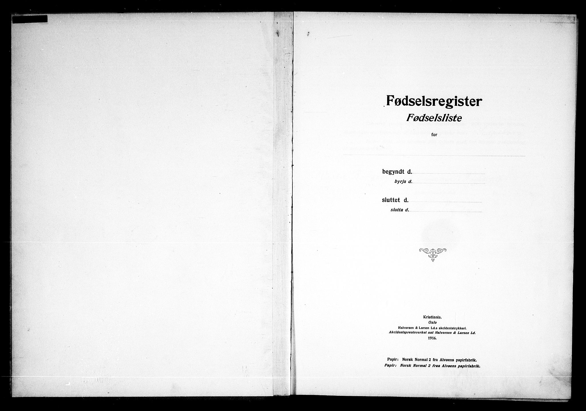 Sarpsborg prestekontor Kirkebøker, AV/SAO-A-2006/J/Ja/L0001: Birth register no. 1, 1916-1922