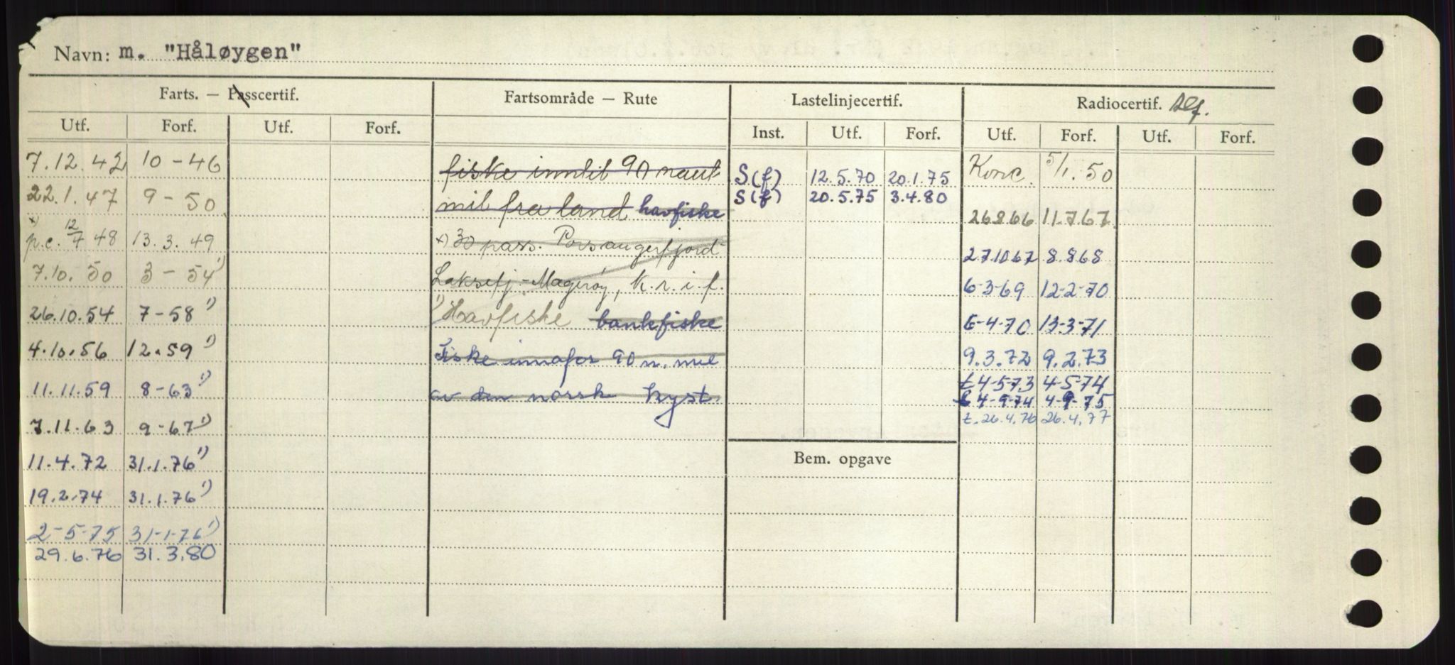 Sjøfartsdirektoratet med forløpere, Skipsmålingen, RA/S-1627/H/Hd/L0017: Fartøy, Holi-Hå, p. 564