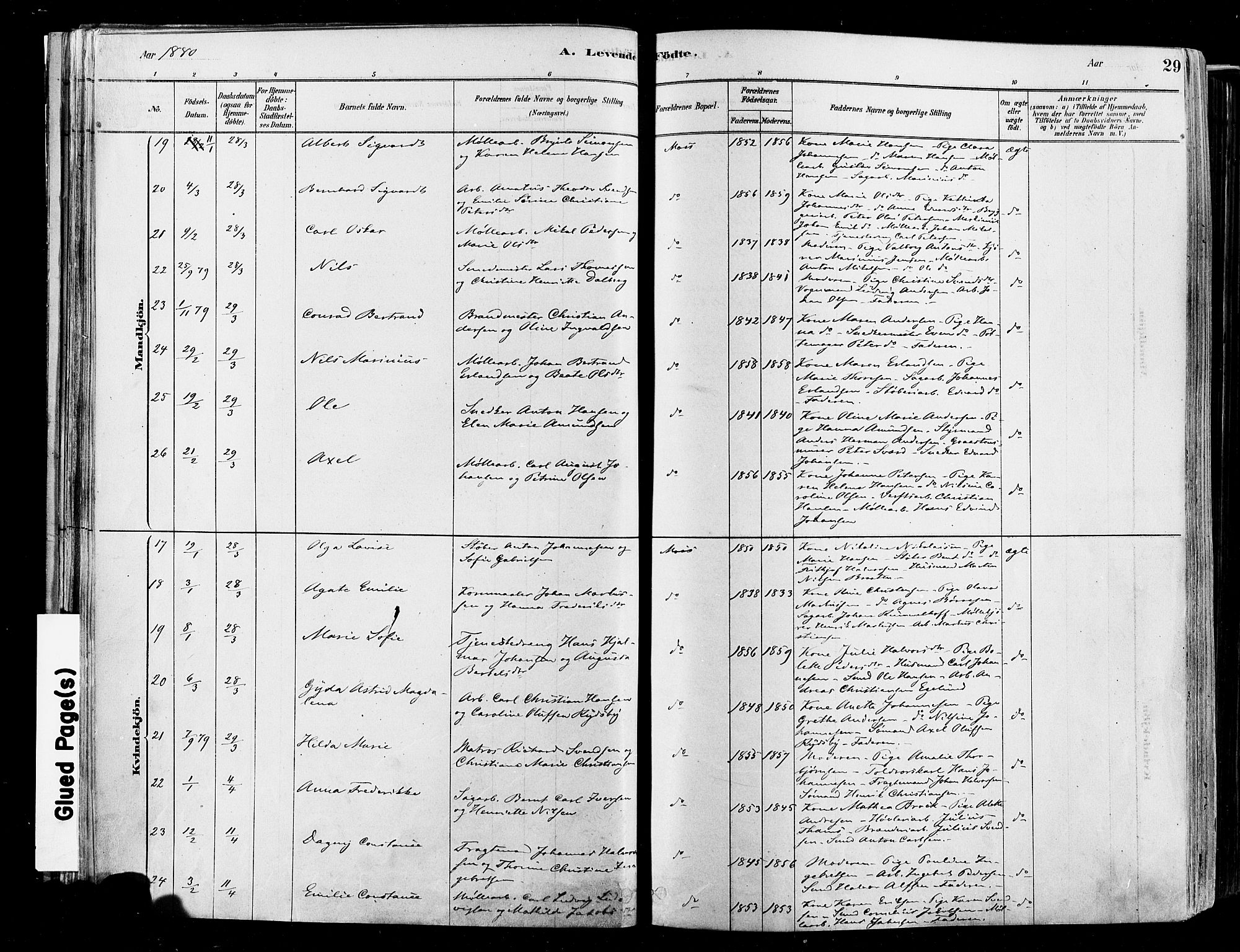 Moss prestekontor Kirkebøker, SAO/A-2003/F/Fb/L0001: Parish register (official) no. II 1, 1878-1886, p. 29