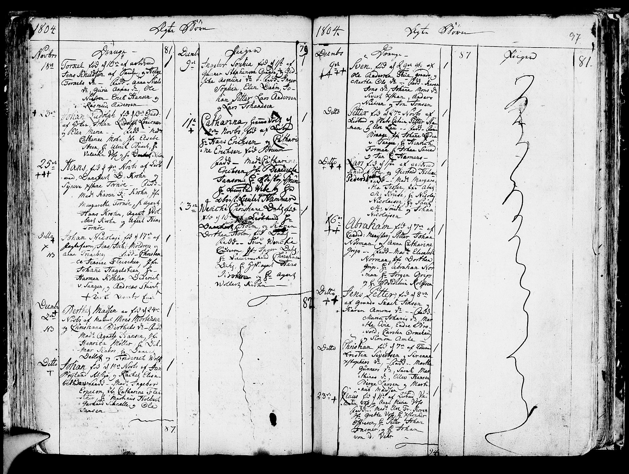 Korskirken sokneprestembete, SAB/A-76101/H/Haa/L0006: Parish register (official) no. A 6, 1790-1820, p. 97