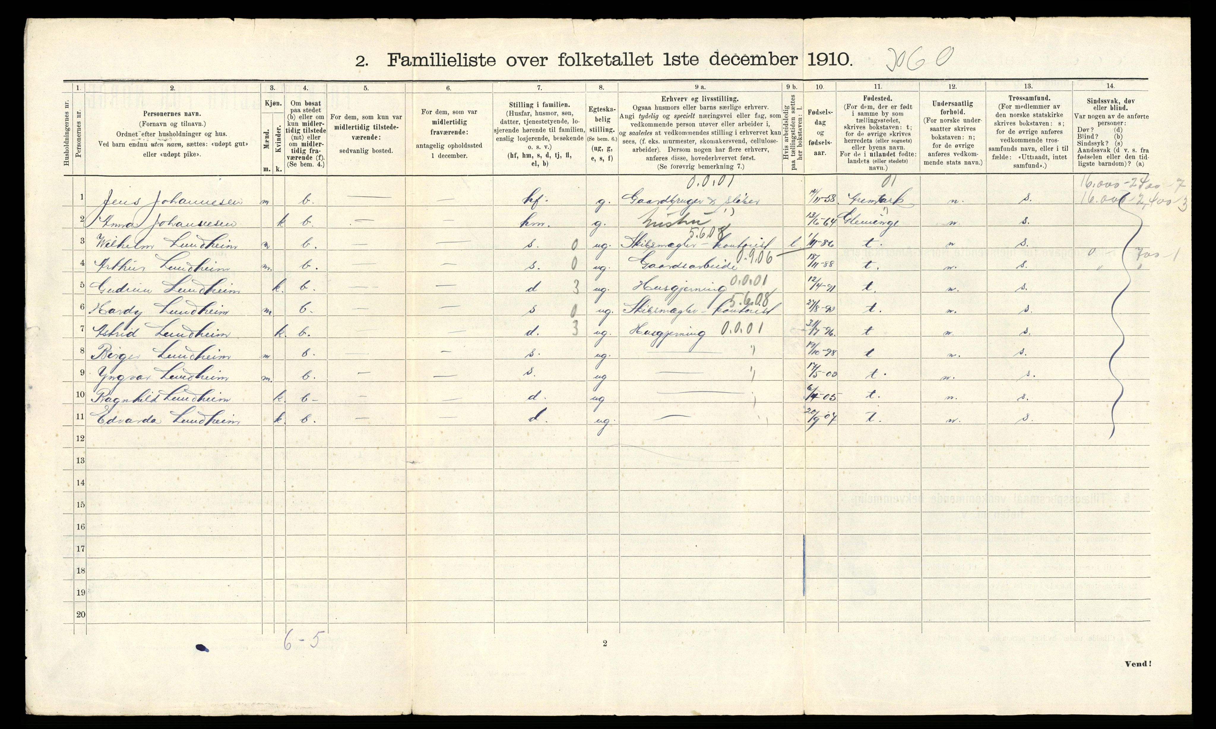 RA, 1910 census for Fredrikstad, 1910, p. 2175