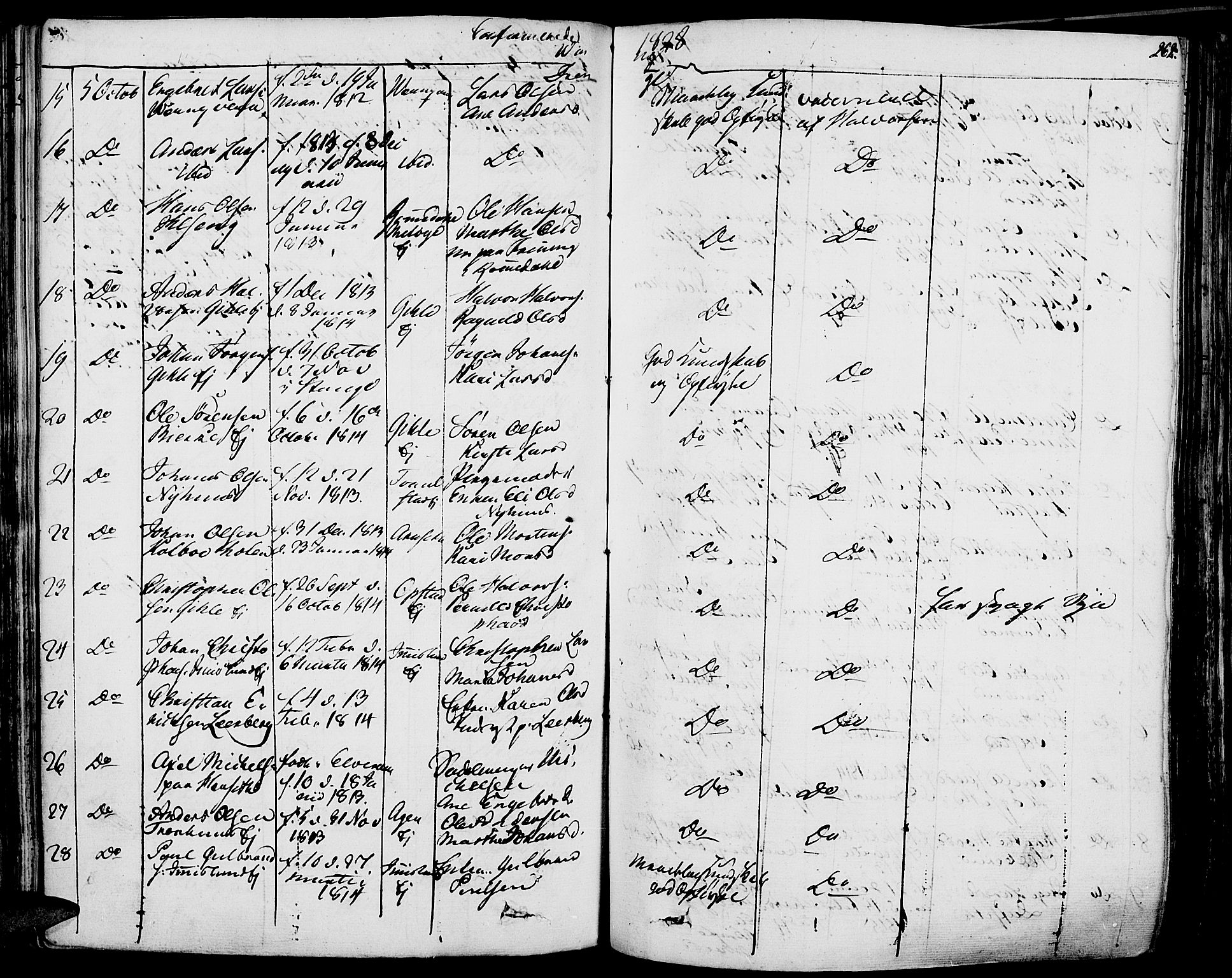 Vang prestekontor, Hedmark, AV/SAH-PREST-008/H/Ha/Haa/L0009: Parish register (official) no. 9, 1826-1841, p. 262