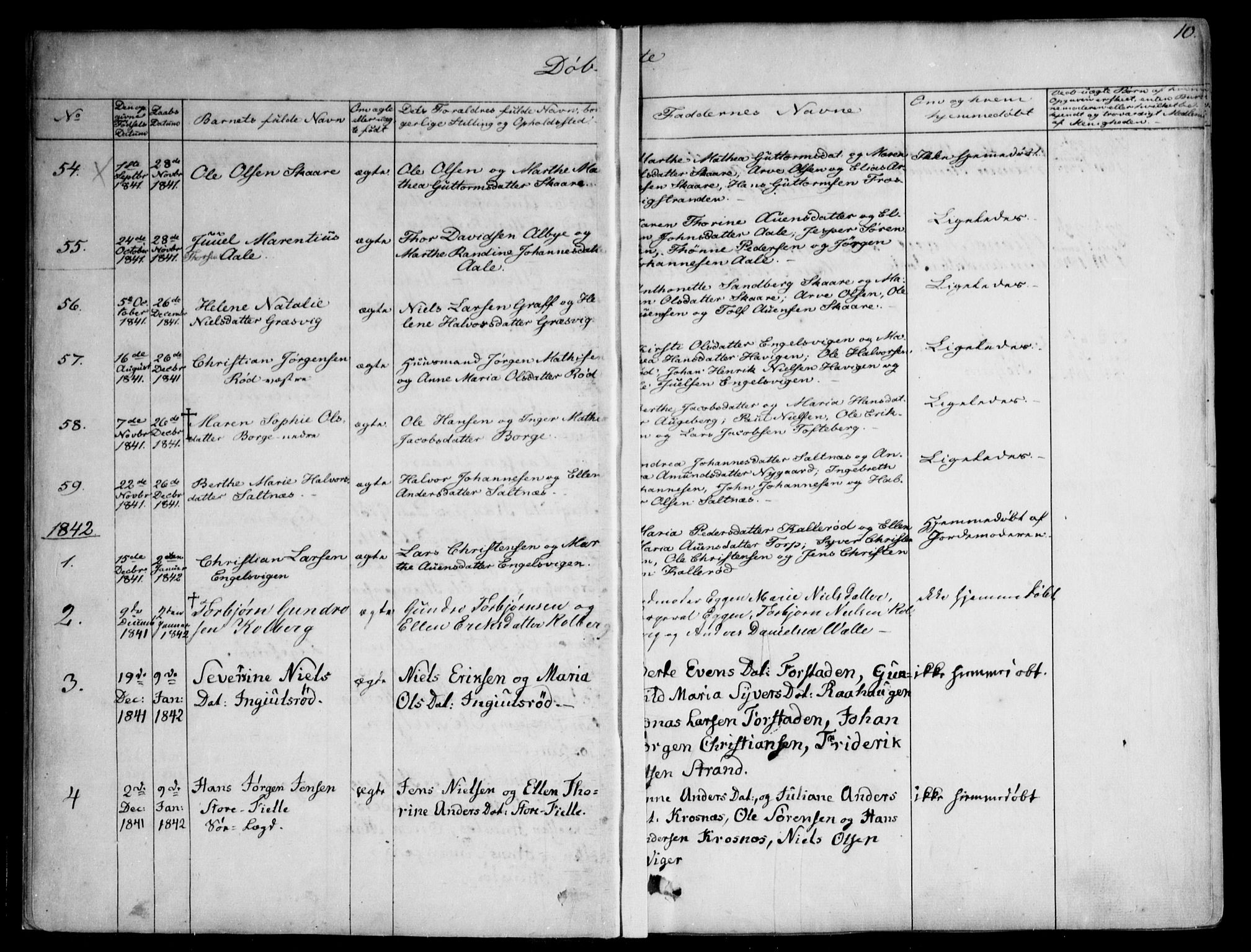 Onsøy prestekontor Kirkebøker, AV/SAO-A-10914/F/Fa/L0003: Parish register (official) no. I 3, 1841-1860, p. 10