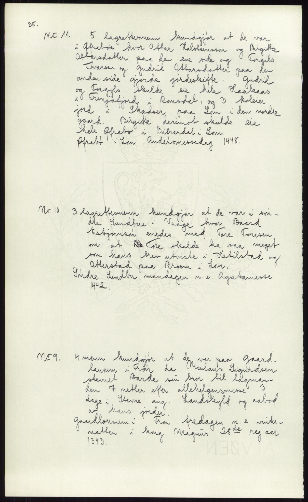 Samlinger til kildeutgivelse, Diplomavskriftsamlingen, AV/RA-EA-4053/H/Ha, p. 2622