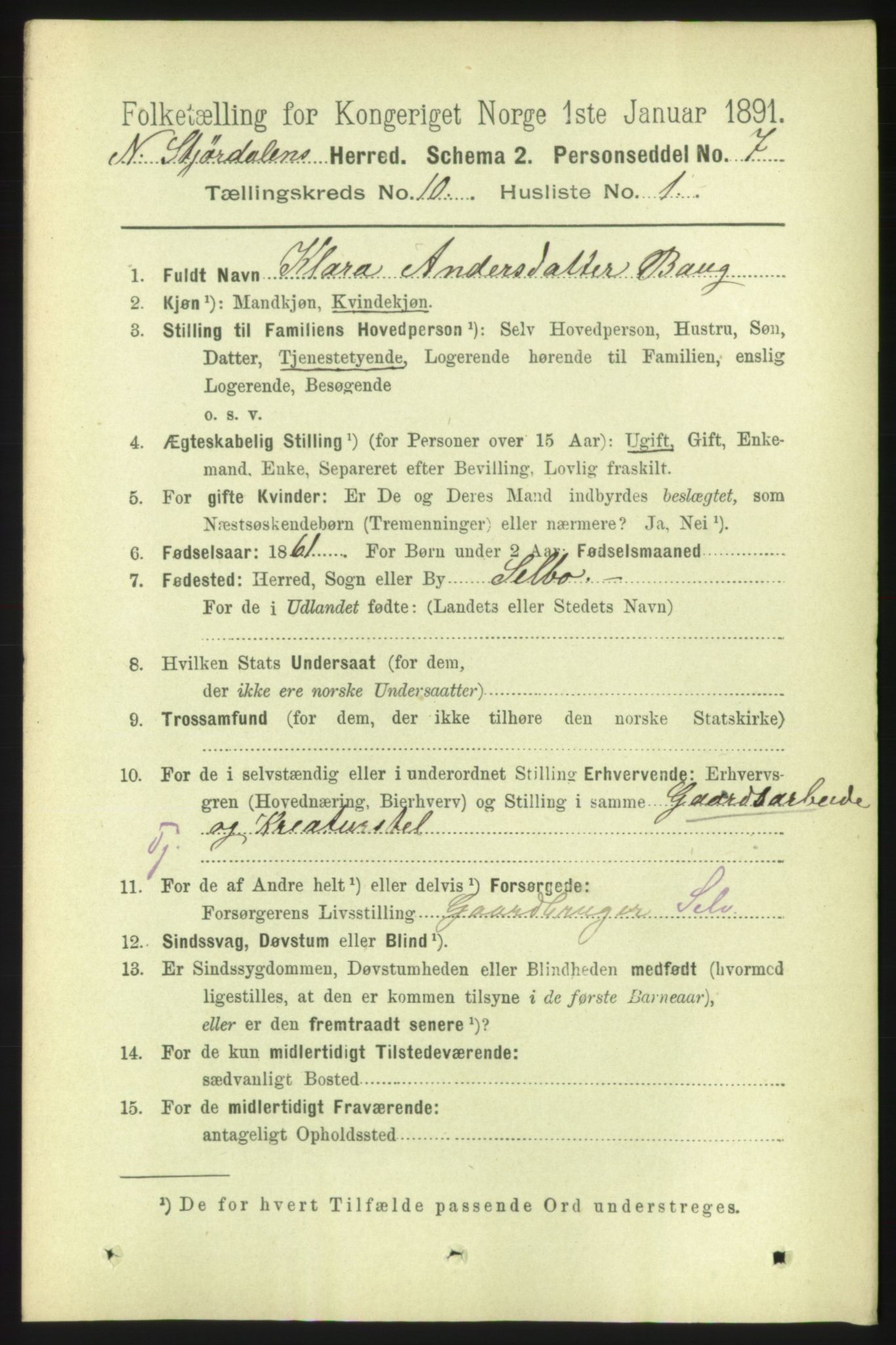 RA, 1891 census for 1714 Nedre Stjørdal, 1891, p. 5519