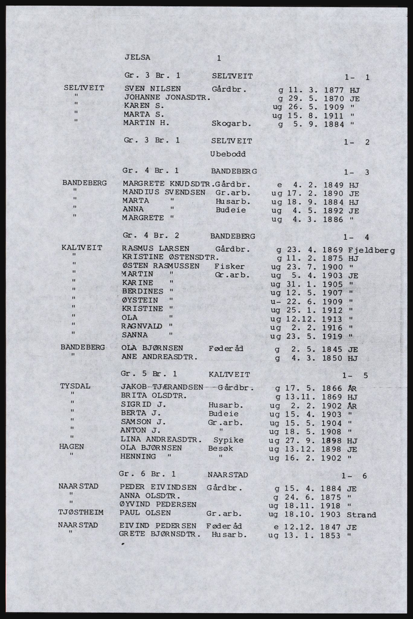 SAST, Copy of 1920 census for Inner Ryfylke, 1920, p. 125