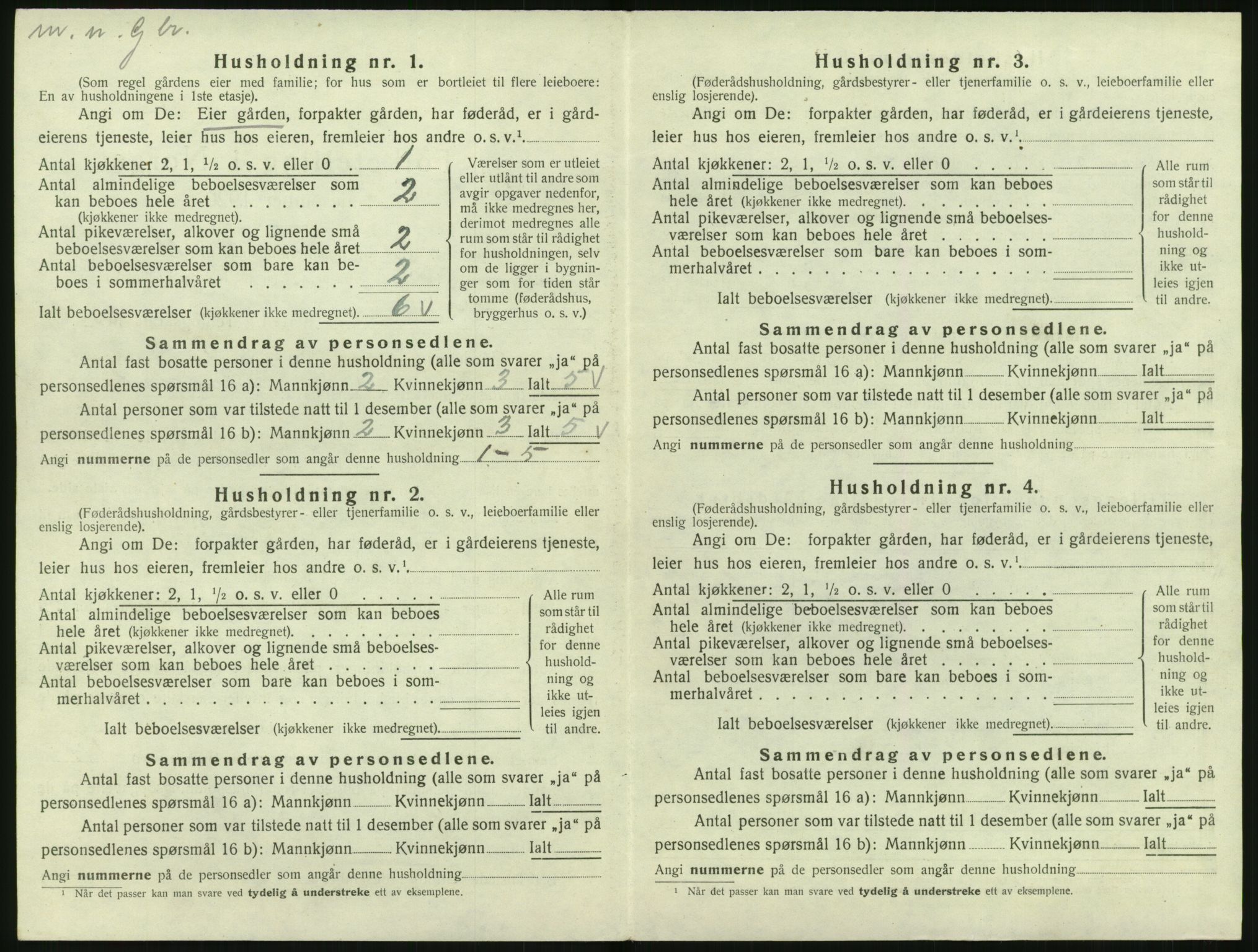 SAK, 1920 census for Bakke, 1920, p. 593