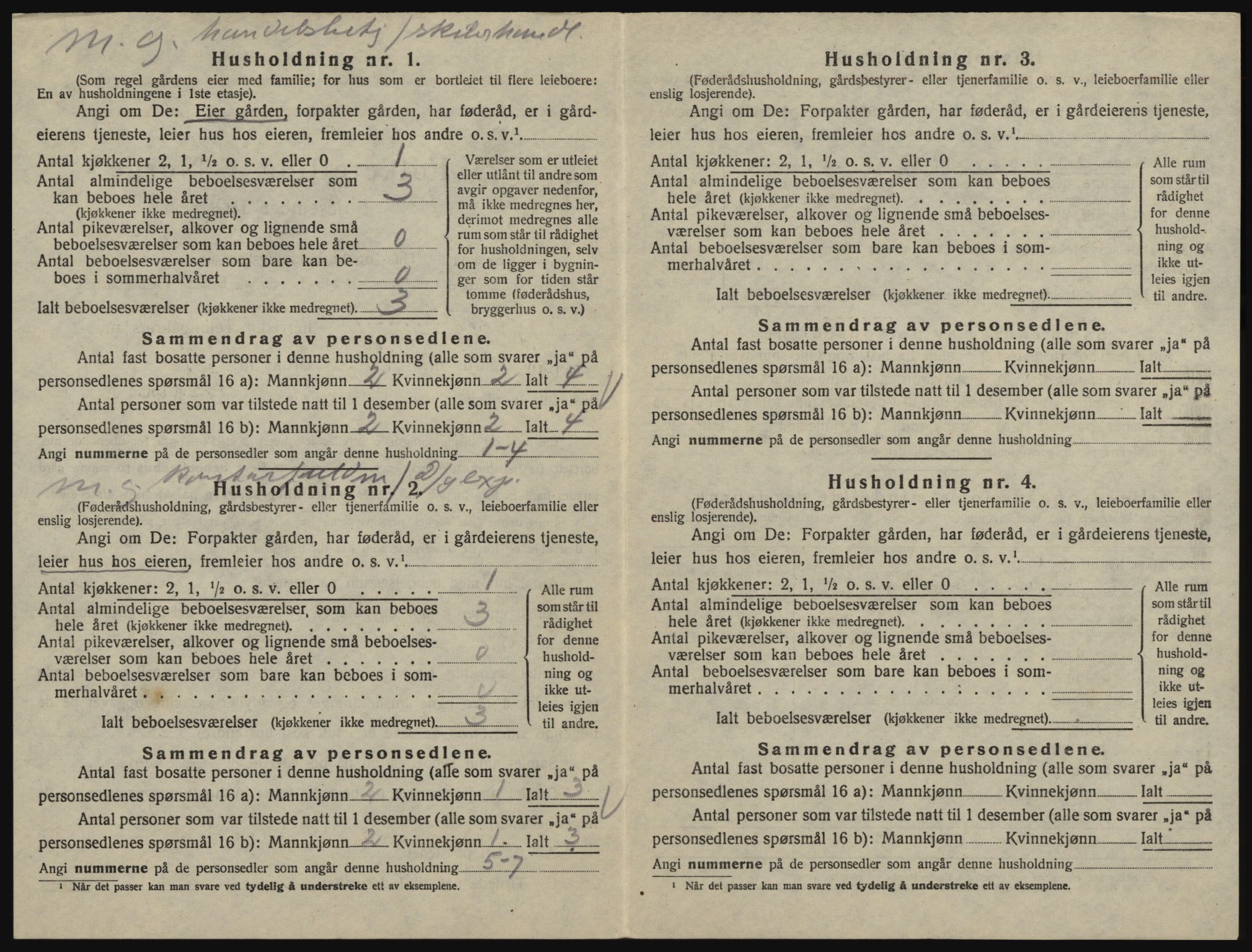 SAO, 1920 census for Glemmen, 1920, p. 1238