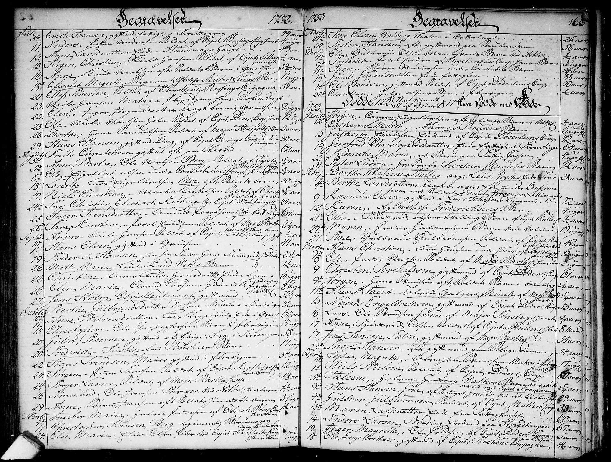Garnisonsmenigheten Kirkebøker, SAO/A-10846/F/Fa/L0001: Parish register (official) no. 1, 1734-1756, p. 163