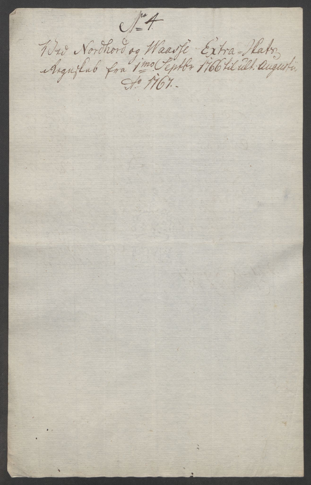 Rentekammeret inntil 1814, Reviderte regnskaper, Fogderegnskap, AV/RA-EA-4092/R51/L3303: Ekstraskatten Nordhordland og Voss, 1762-1772, p. 160