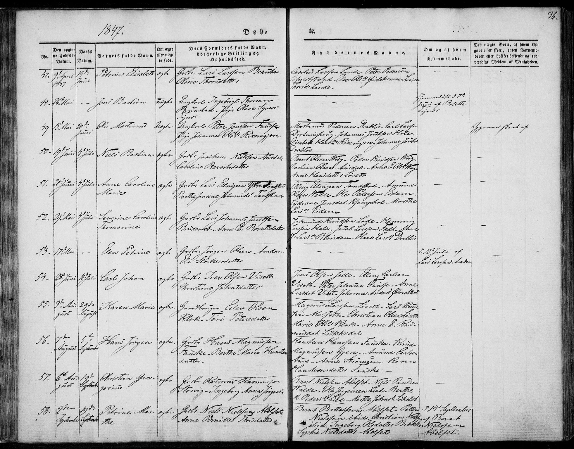 Ministerialprotokoller, klokkerbøker og fødselsregistre - Møre og Romsdal, AV/SAT-A-1454/522/L0312: Parish register (official) no. 522A07, 1843-1851, p. 36