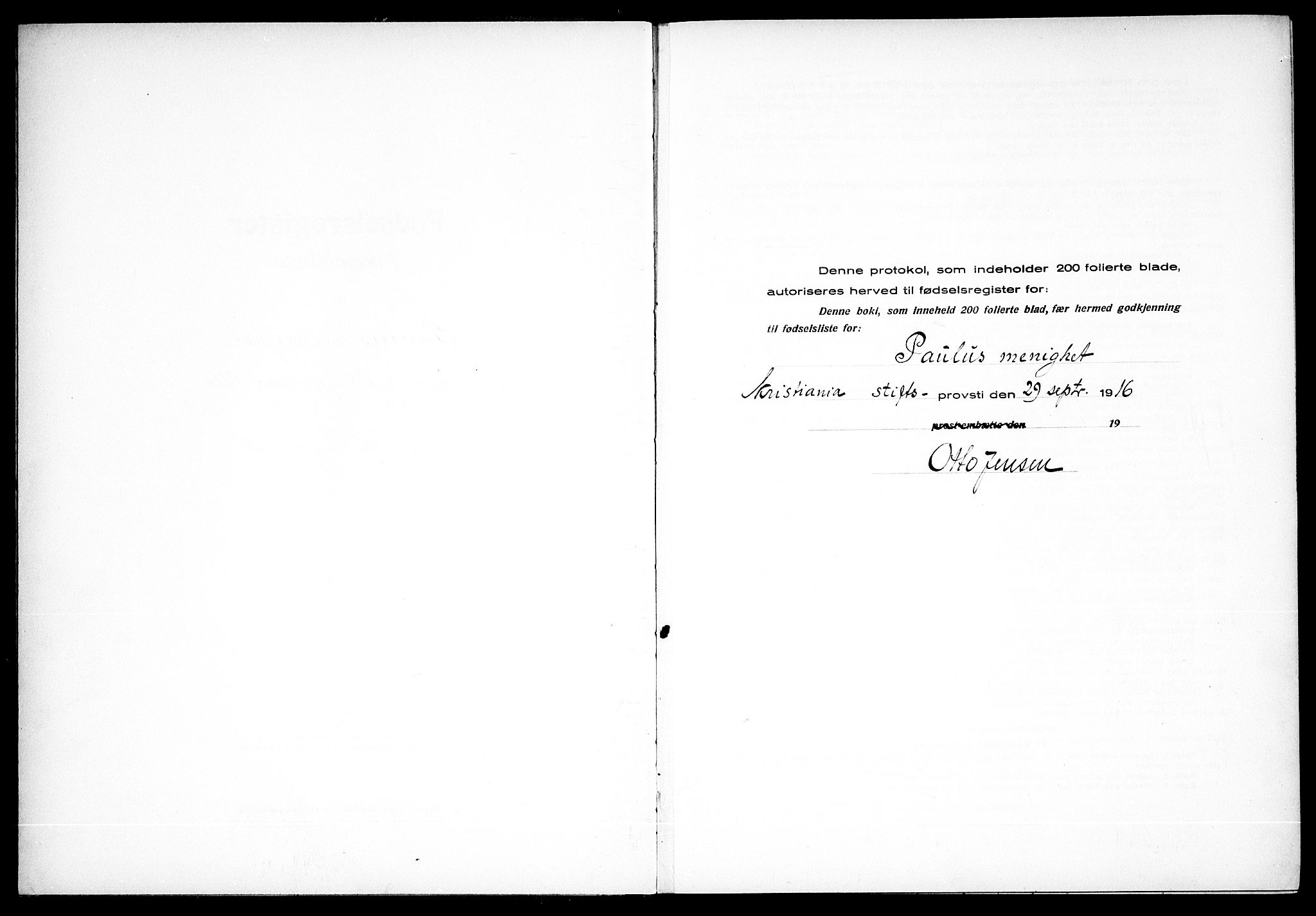 Paulus prestekontor Kirkebøker, SAO/A-10871/J/Ja/L0001: Birth register no. 1, 1916-1923