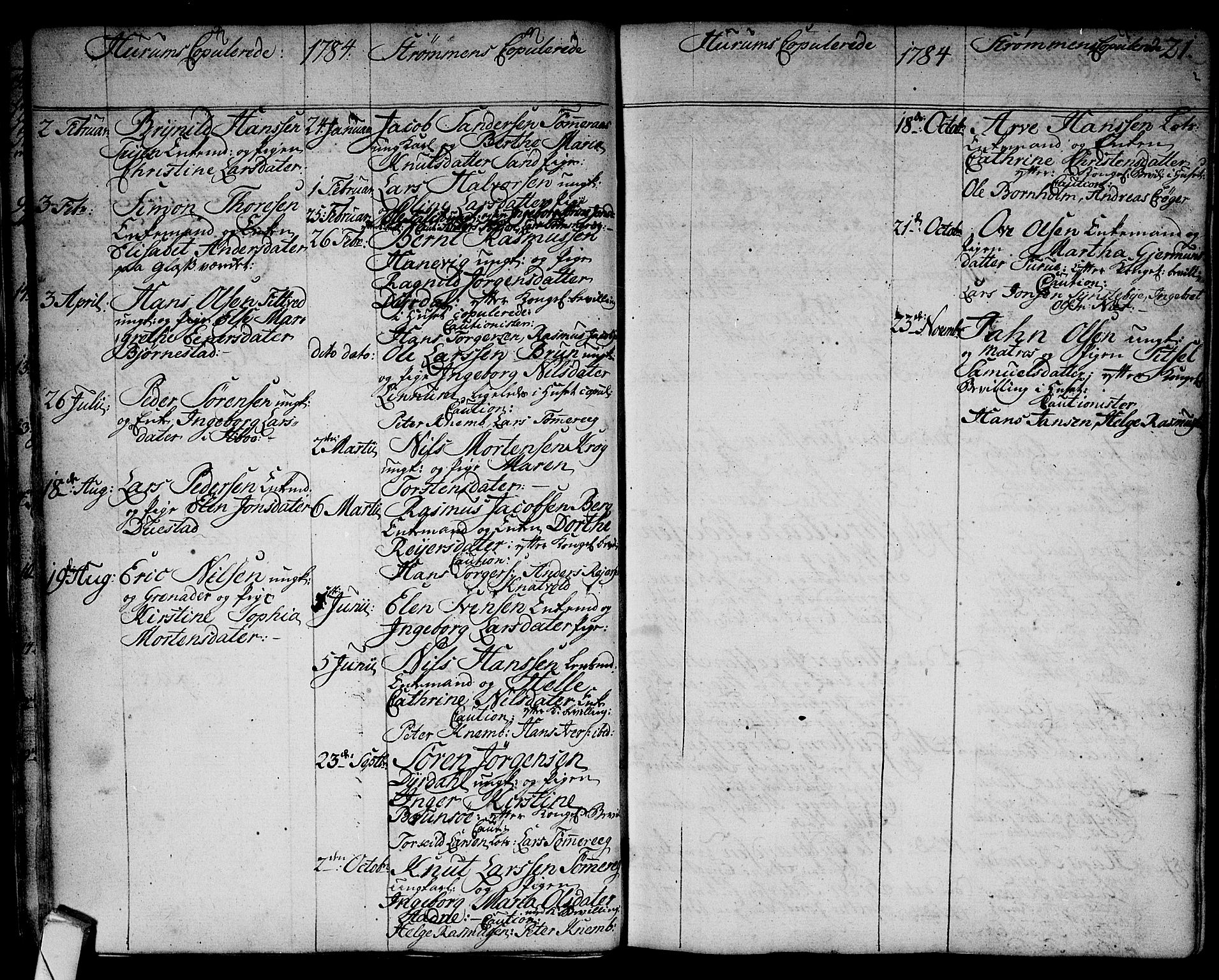 Hurum kirkebøker, SAKO/A-229/F/Fa/L0007: Parish register (official) no. 7, 1771-1810, p. 21