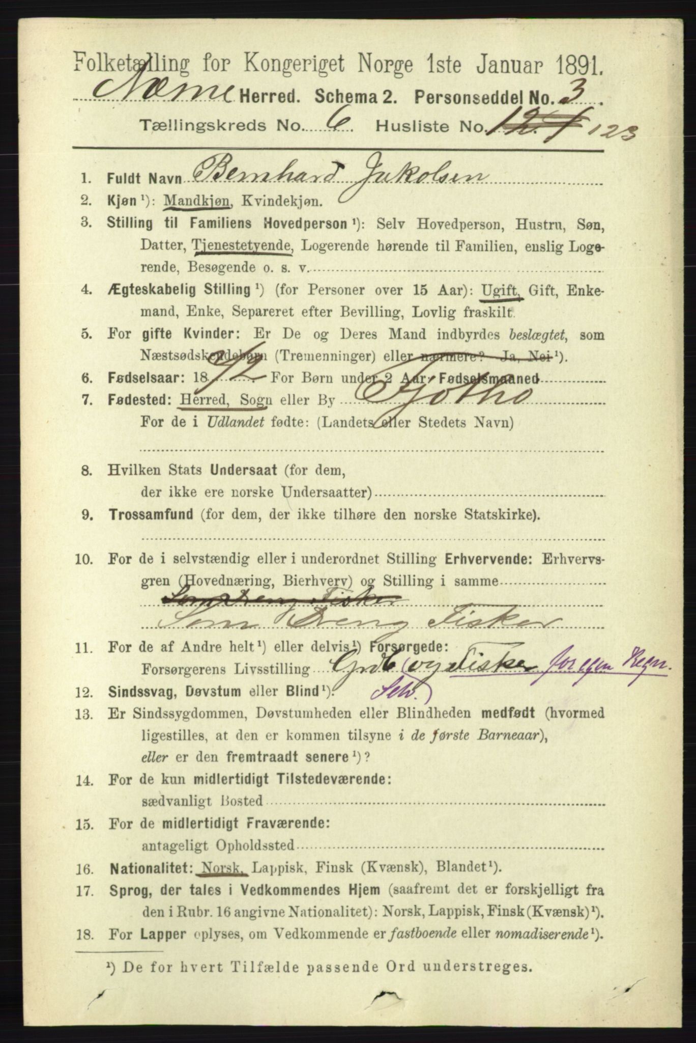 RA, 1891 census for 1828 Nesna, 1891, p. 4104