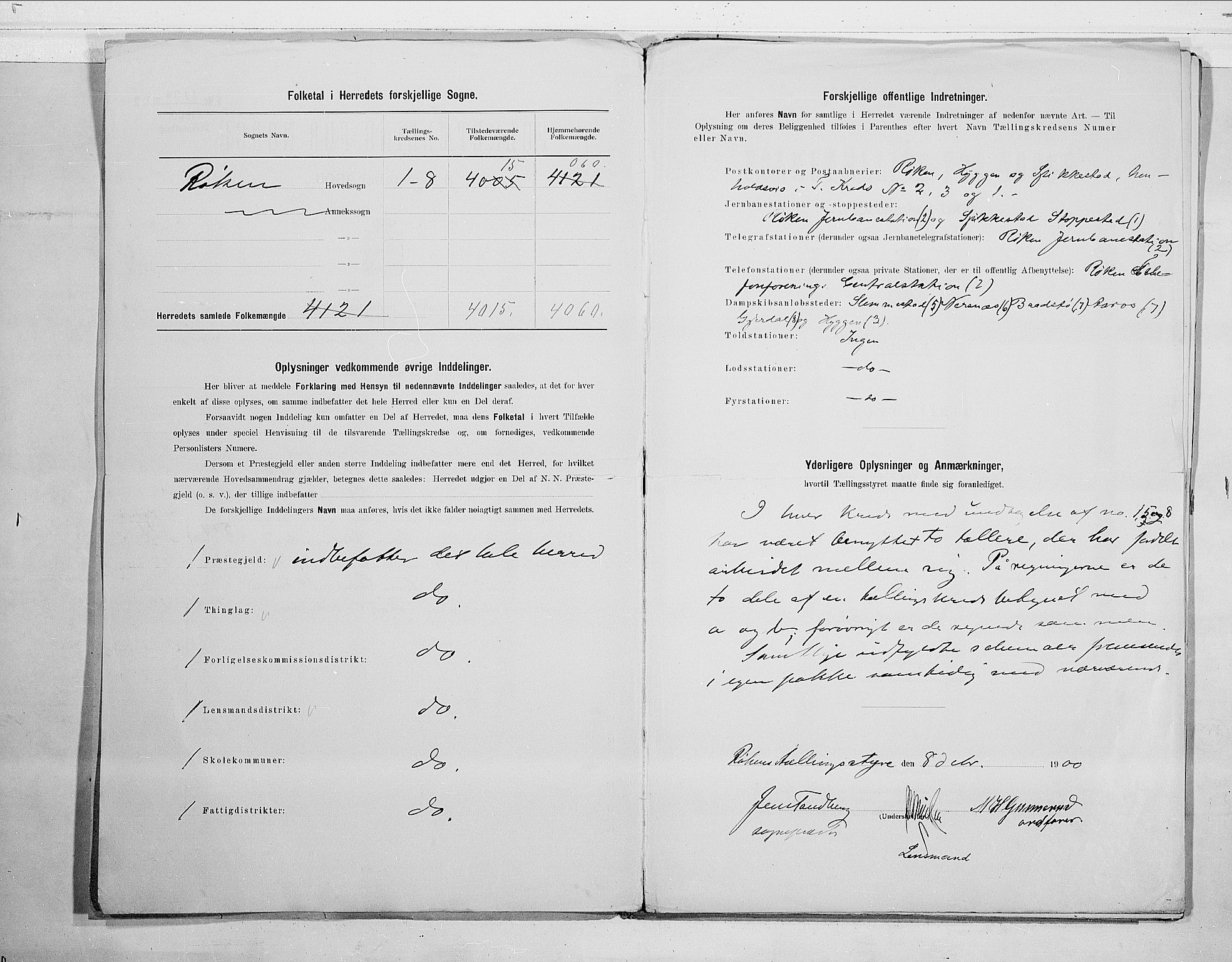 RA, 1900 census for Røyken, 1900, p. 3