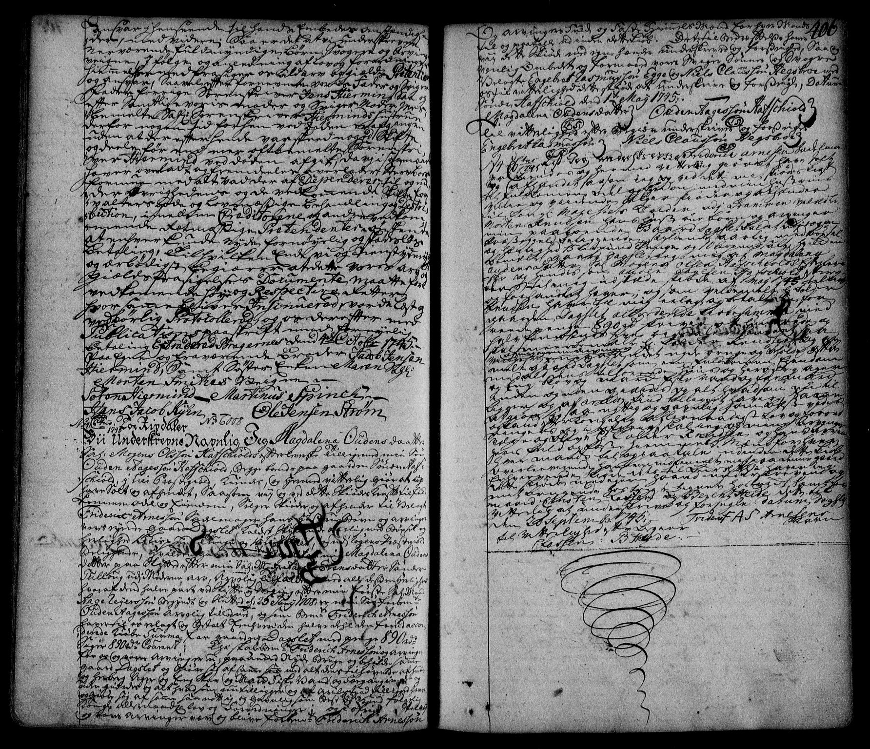 Lier, Røyken og Hurum sorenskriveri, SAKO/A-89/G/Ga/Gaa/L0002: Mortgage book no. II, 1725-1755, p. 406