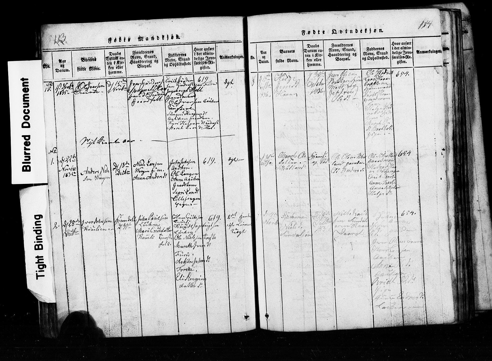 Ministerialprotokoller, klokkerbøker og fødselsregistre - Møre og Romsdal, AV/SAT-A-1454/590/L1016: Parish register (copy) no. 590C01, 1819-1838, p. 113-114