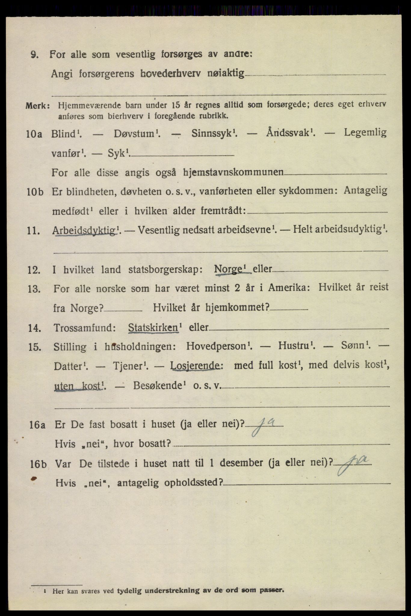 SAK, 1920 census for Hægeland, 1920, p. 2100