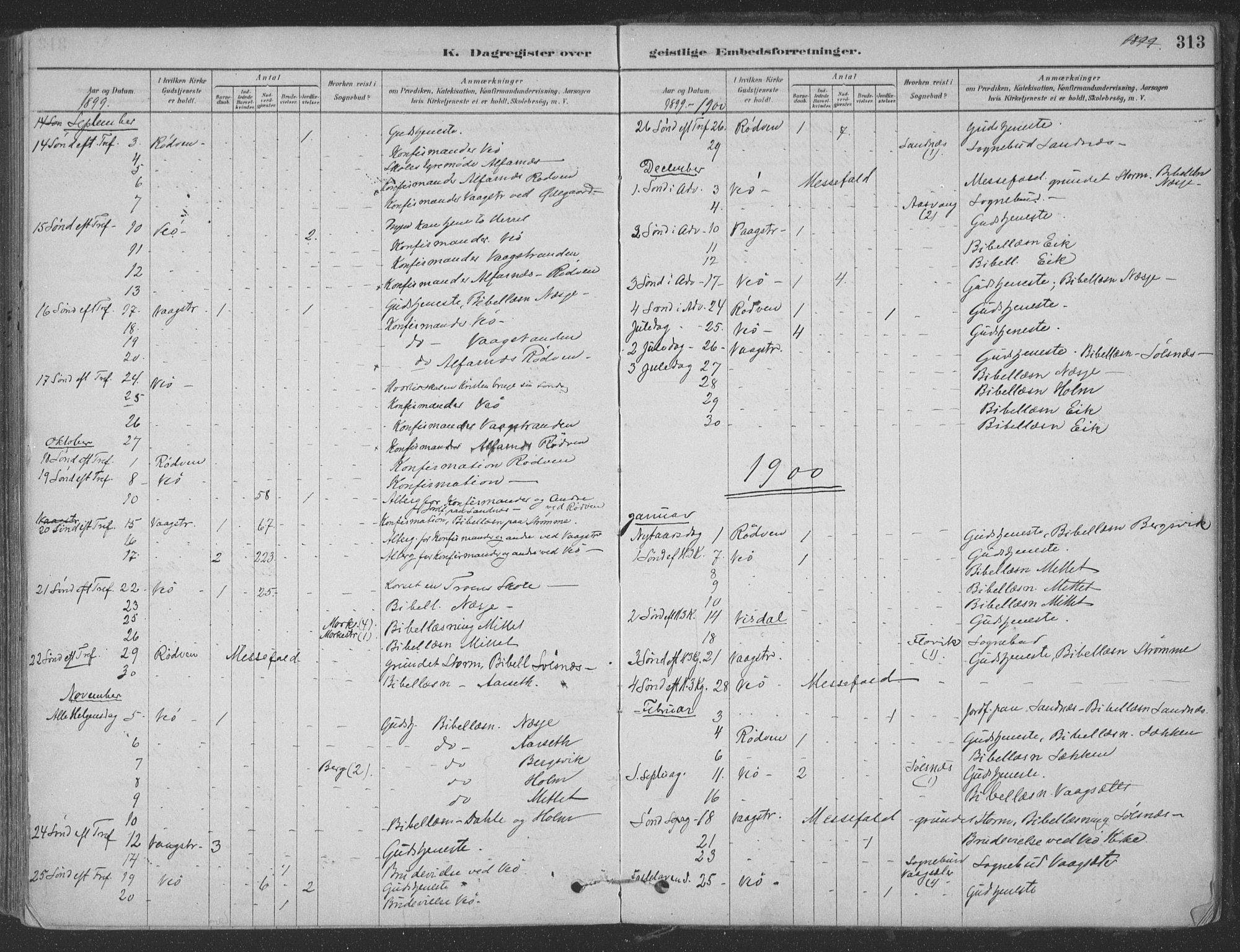 Ministerialprotokoller, klokkerbøker og fødselsregistre - Møre og Romsdal, SAT/A-1454/547/L0604: Parish register (official) no. 547A06, 1878-1906, p. 313