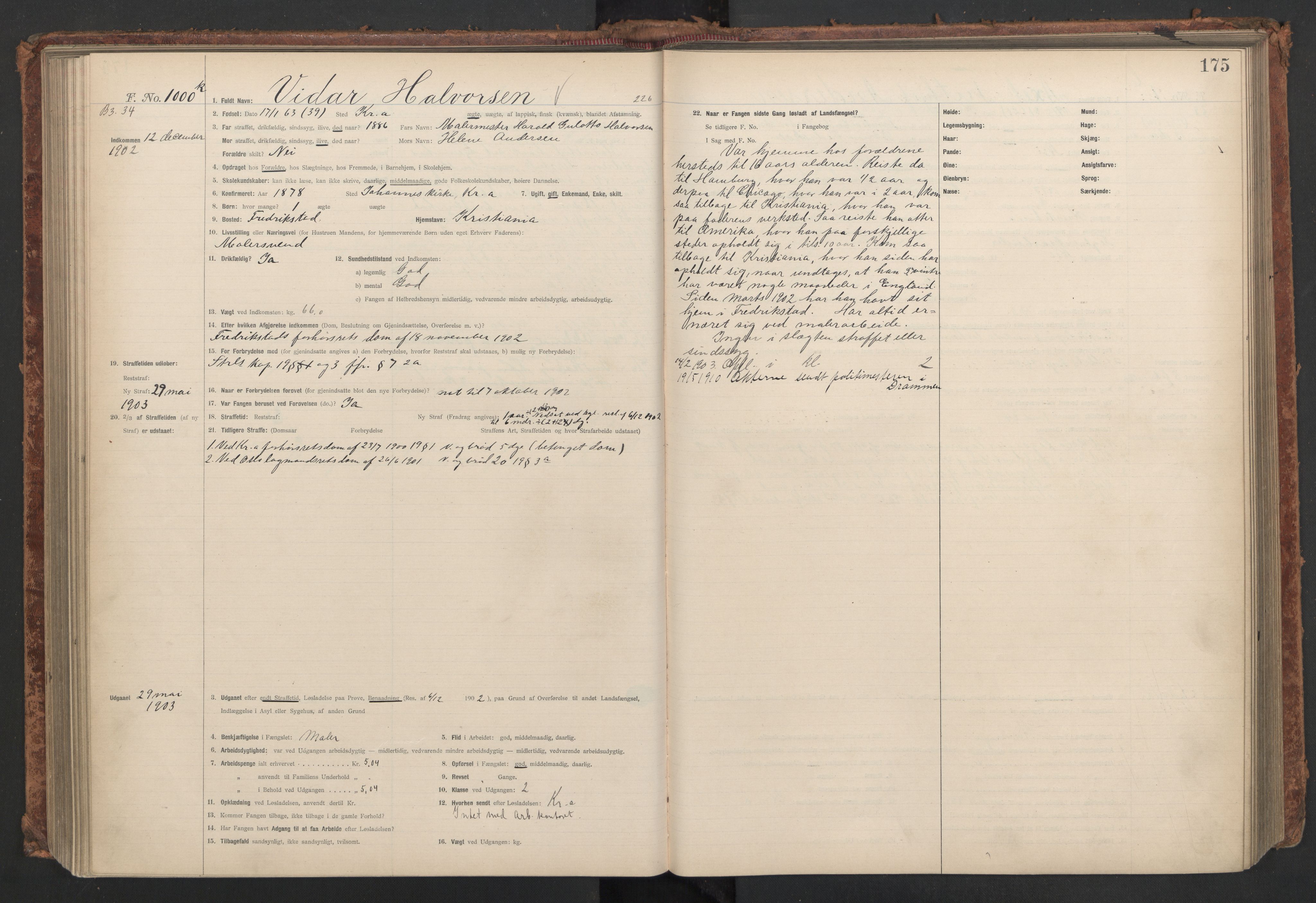 Botsfengslet, AV/RA-S-1539/D/Db/Dbb/L0037: 826k - 177l, 1902-1903, p. 175
