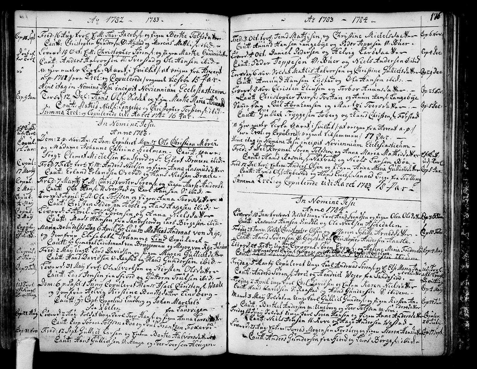Sandar kirkebøker, SAKO/A-243/F/Fa/L0002: Parish register (official) no. 2, 1733-1788, p. 176