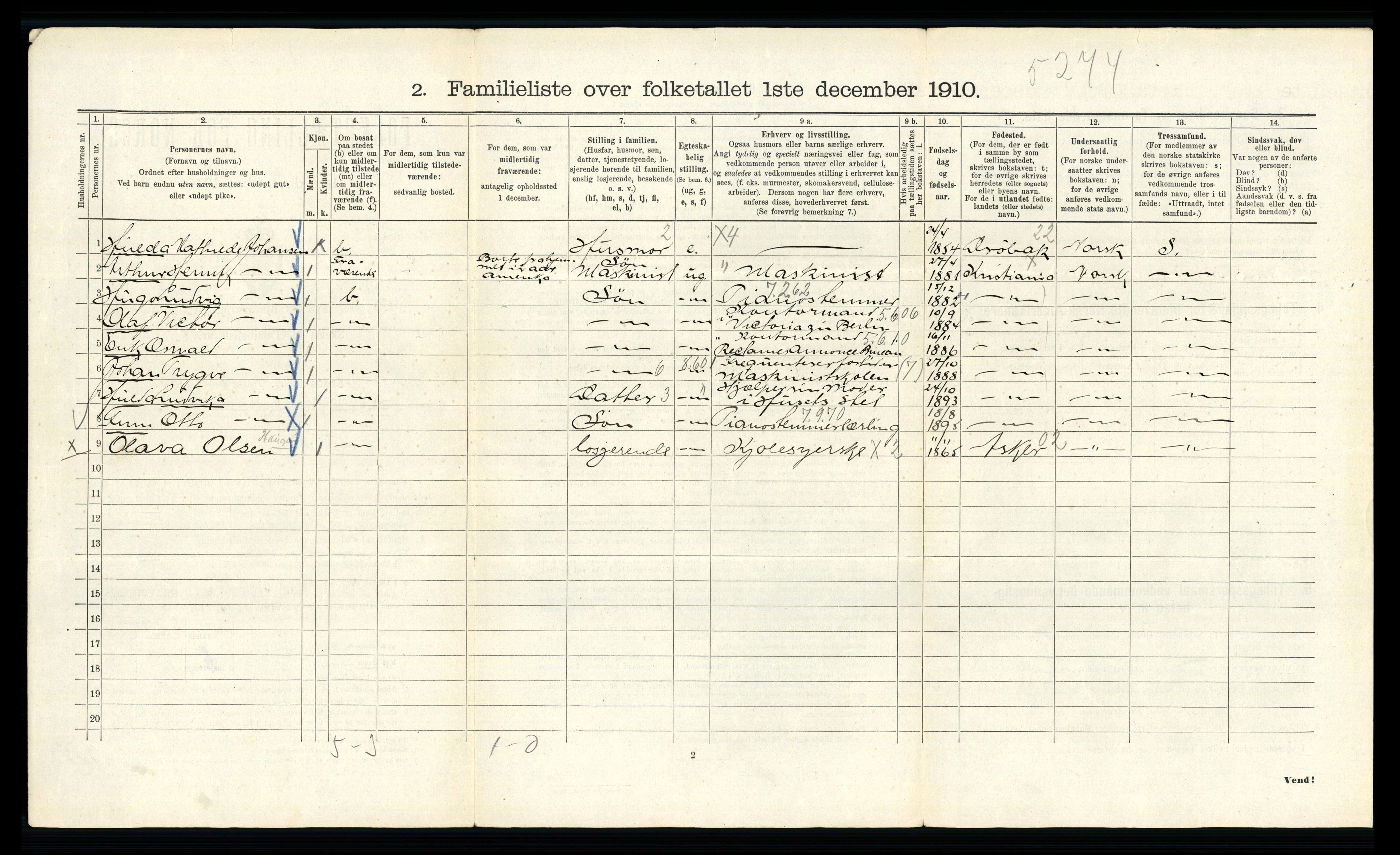 RA, 1910 census for Kristiania, 1910, p. 89134