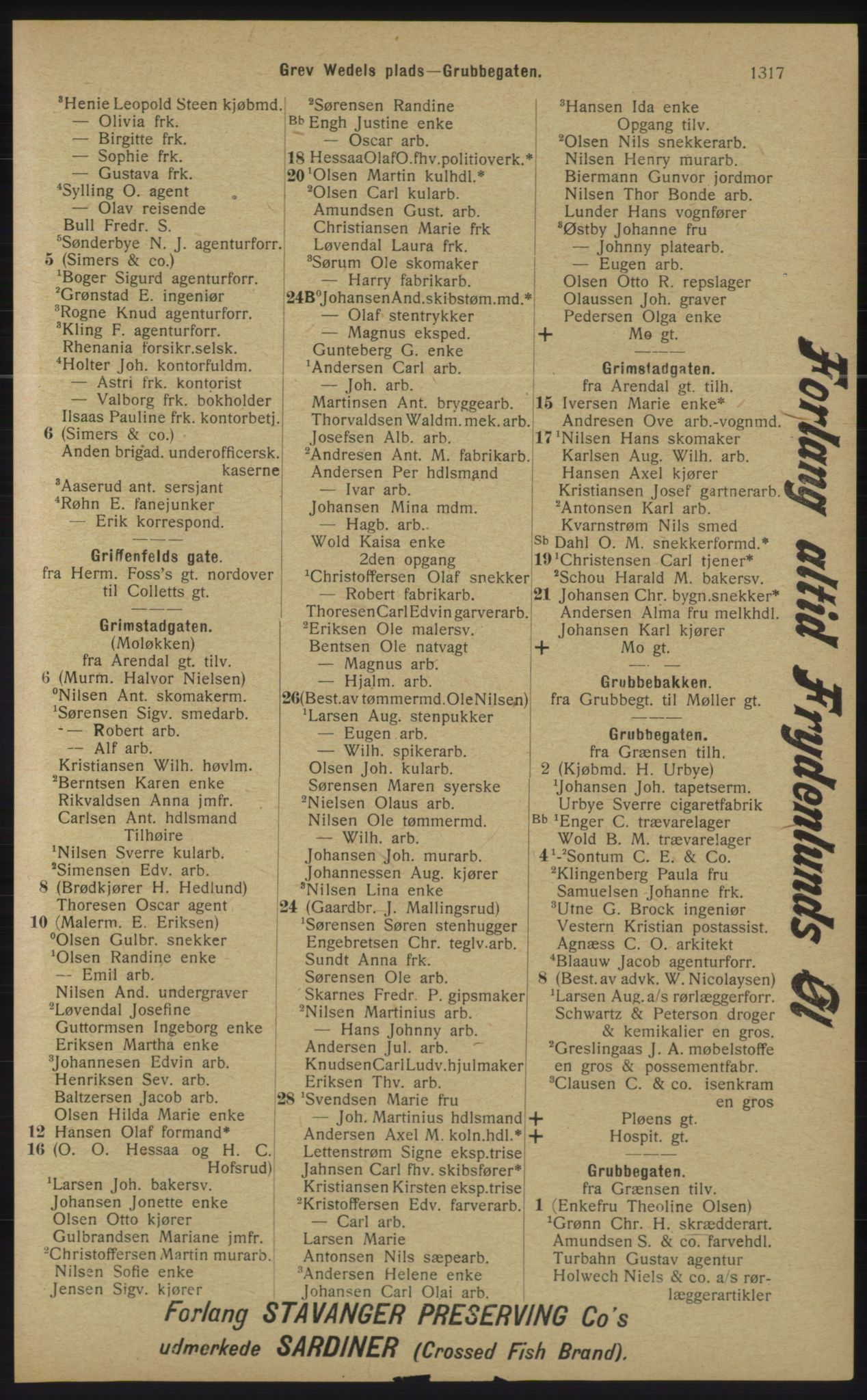 Kristiania/Oslo adressebok, PUBL/-, 1913, p. 1273