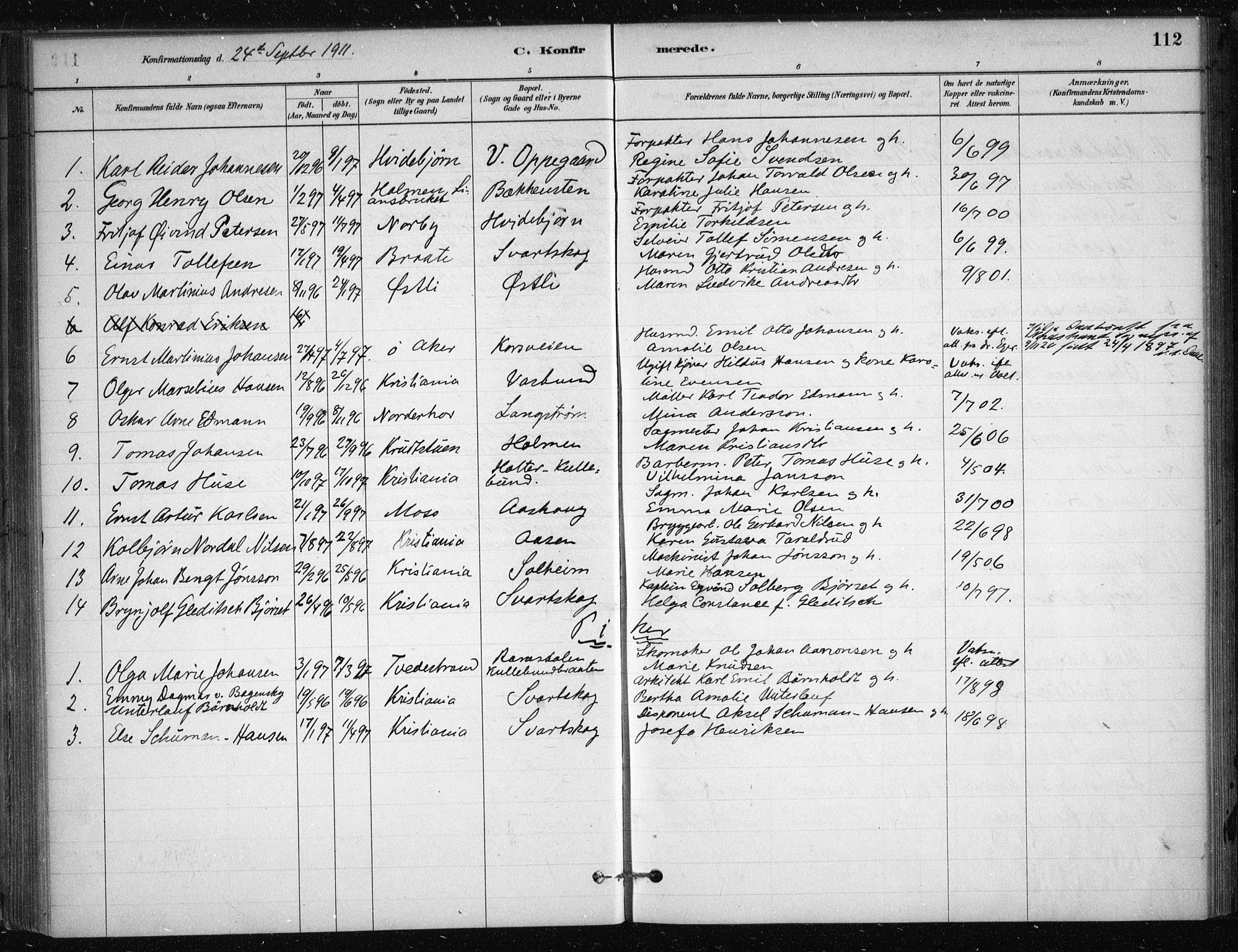 Nesodden prestekontor Kirkebøker, SAO/A-10013/F/Fb/L0001: Parish register (official) no. II 1, 1880-1915, p. 112