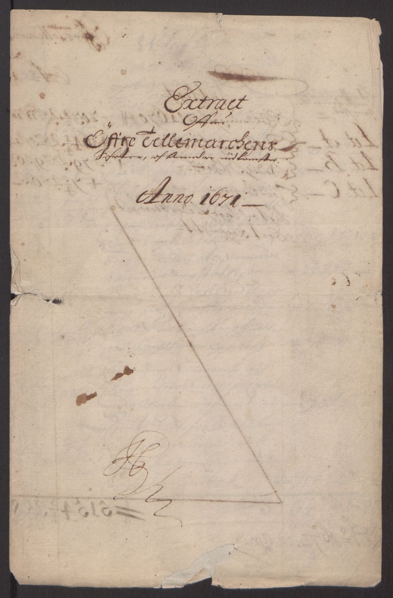 Rentekammeret inntil 1814, Reviderte regnskaper, Fogderegnskap, AV/RA-EA-4092/R35/L2060: Fogderegnskap Øvre og Nedre Telemark, 1671-1672, p. 3