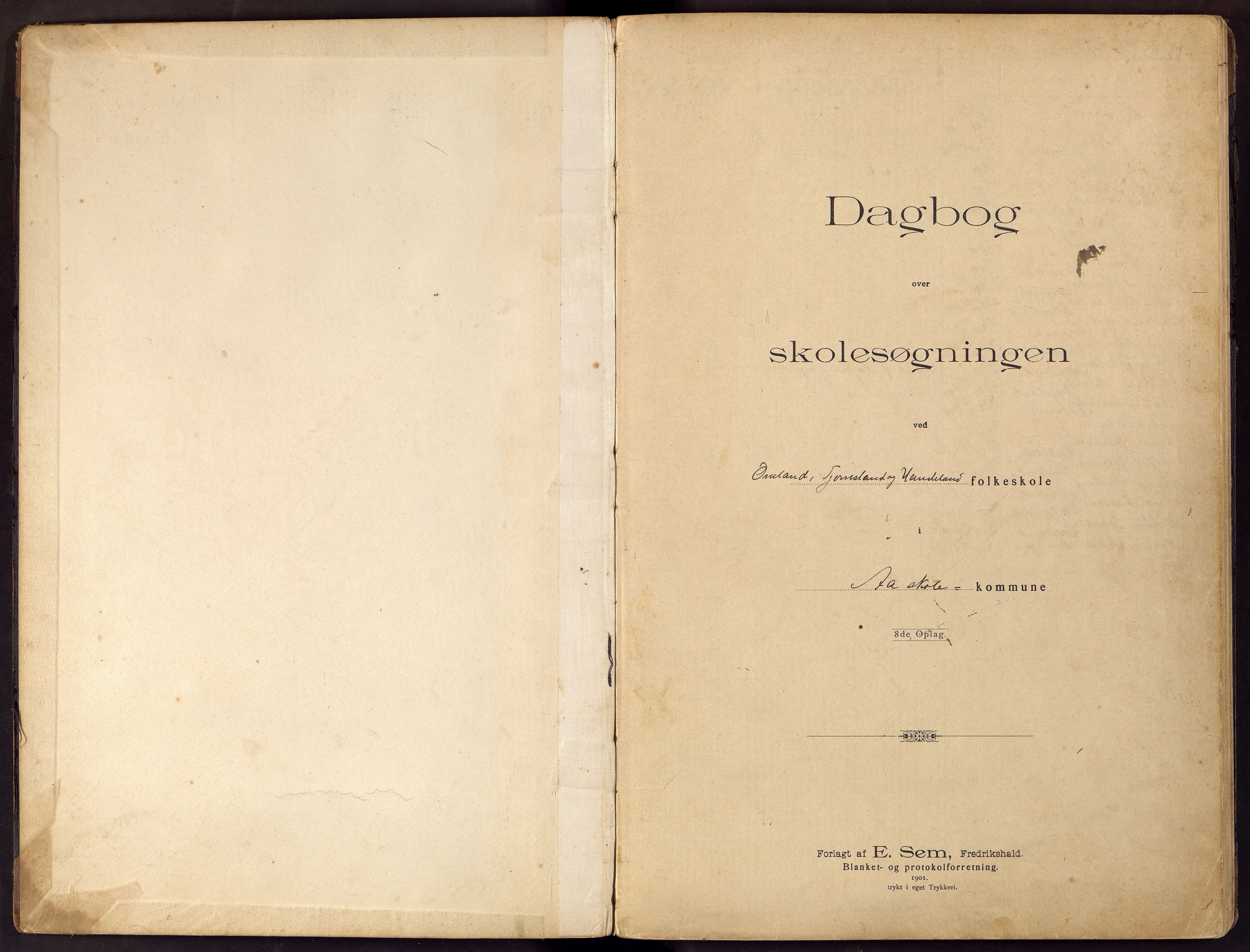 Lyngdal kommune - Tjomsland Skolekrets, ARKSOR/1032LG553/I/L0002: Dagbok, 1902-1918
