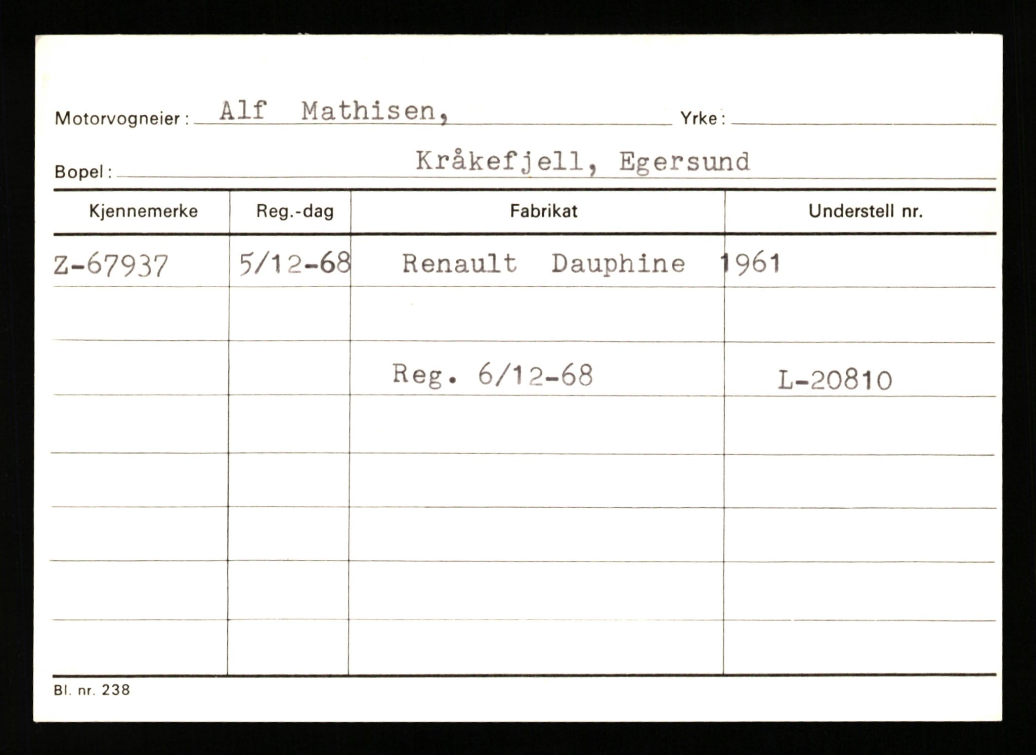 Stavanger trafikkstasjon, AV/SAST-A-101942/0/G/L0008: Registreringsnummer: 67519 - 84533, 1930-1971, p. 19