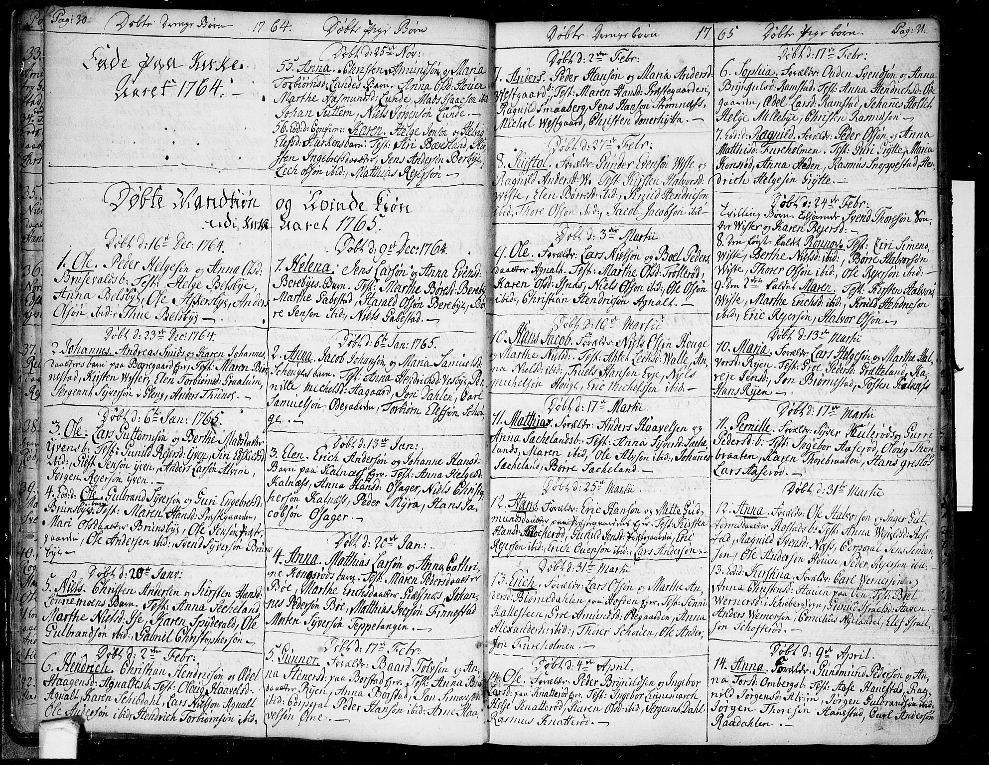 Tune prestekontor Kirkebøker, AV/SAO-A-2007/F/Fa/L0002: Parish register (official) no. 2, 1758-1781, p. 30-31