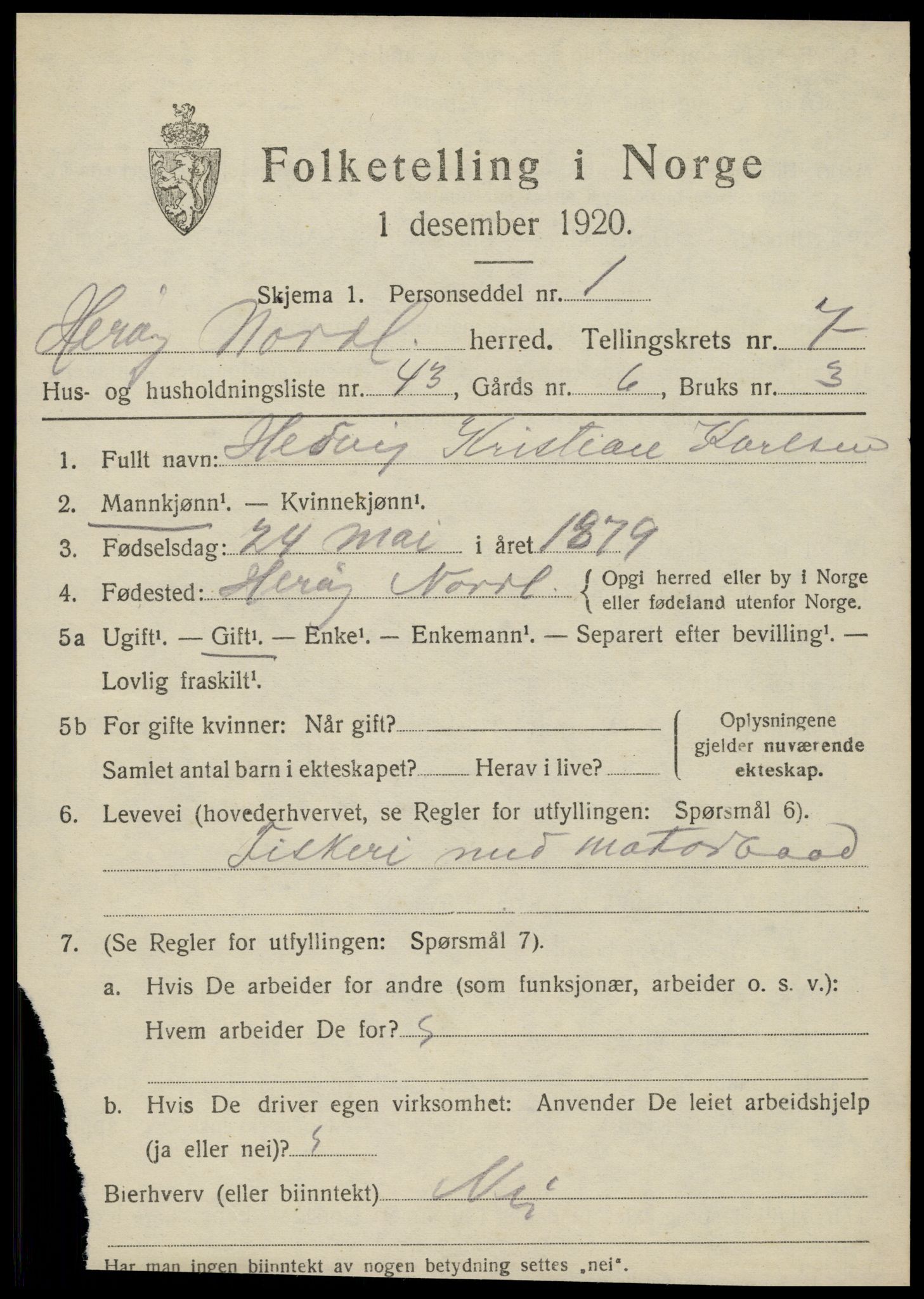 SAT, 1920 census for Herøy, 1920, p. 4974