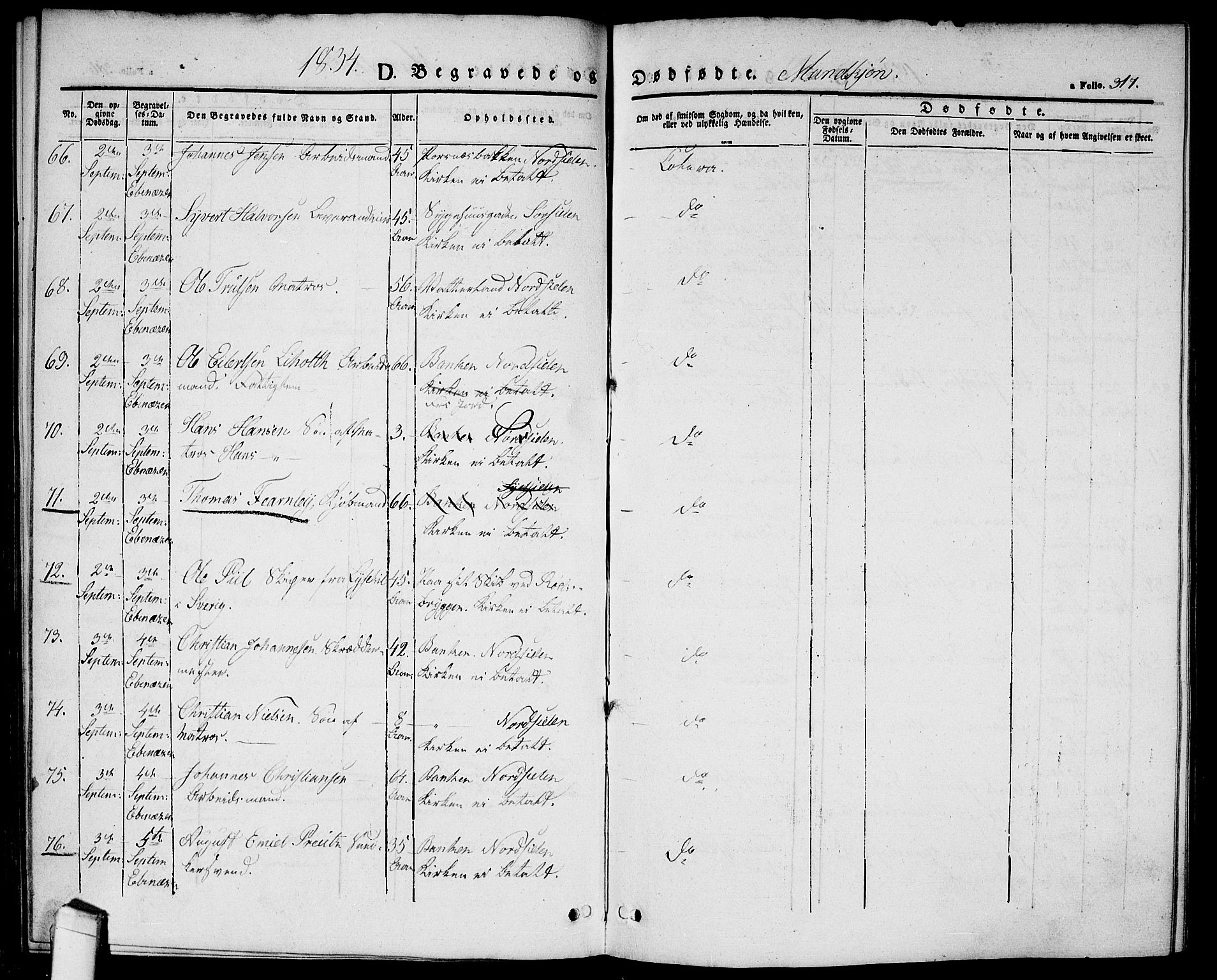 Halden prestekontor Kirkebøker, AV/SAO-A-10909/G/Ga/L0003: Parish register (copy) no. 3, 1834-1844, p. 317