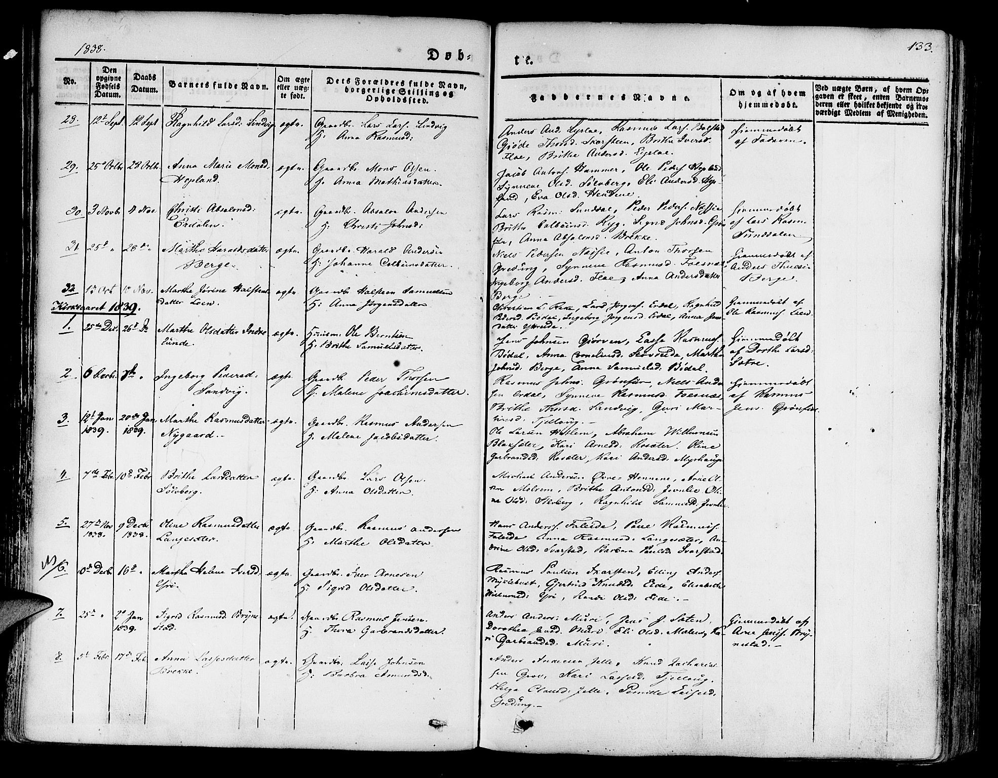 Innvik sokneprestembete, SAB/A-80501: Parish register (official) no. A 4I, 1831-1846, p. 133