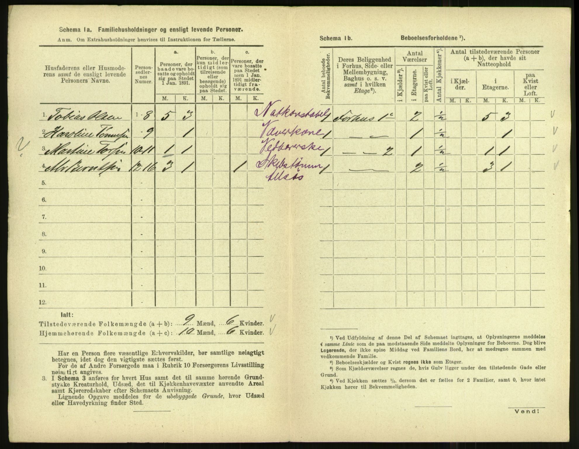 RA, 1891 census for 1003 Farsund, 1891, p. 329
