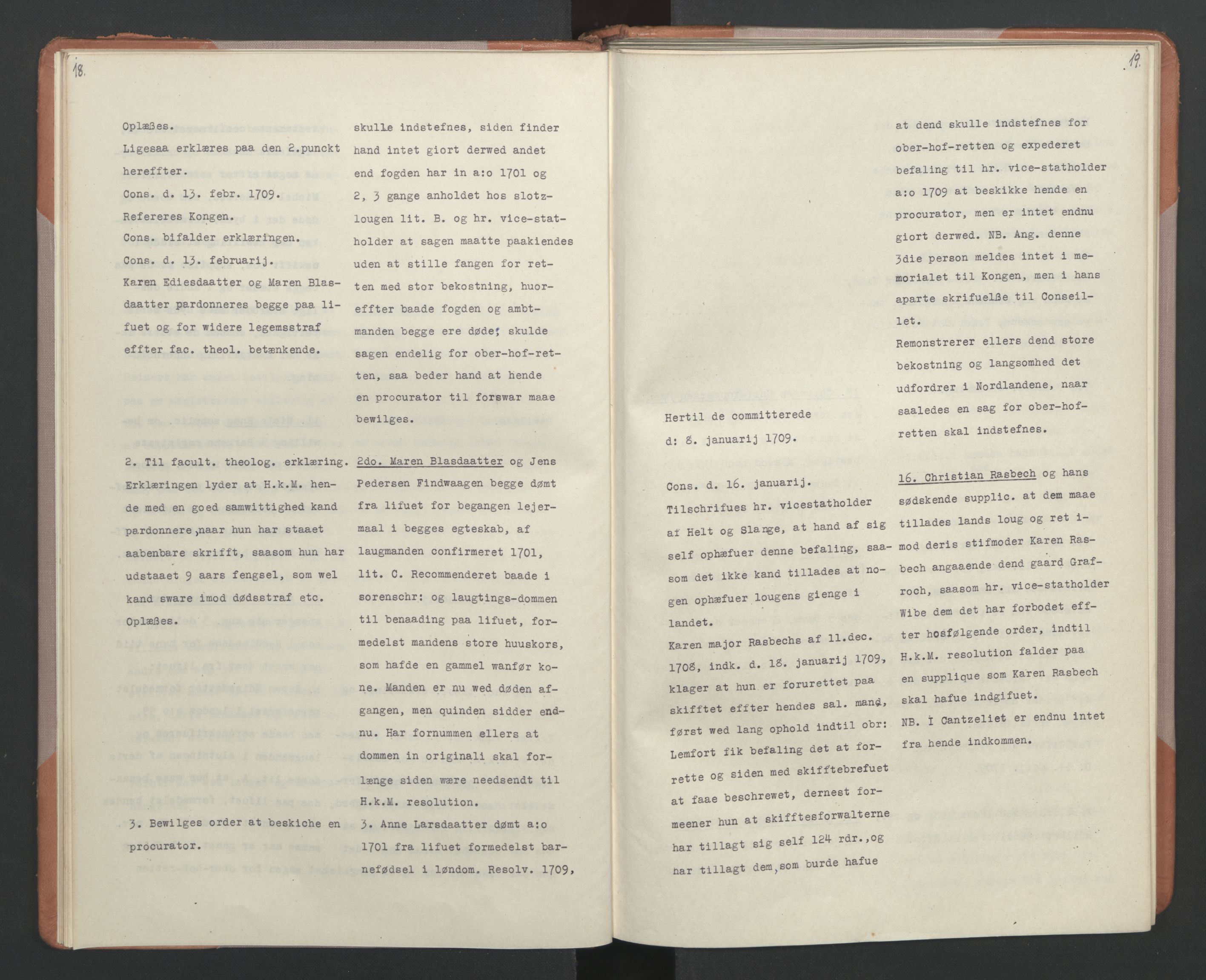 Avskriftsamlingen, RA/EA-4022/F/Fa/L0077: Supplikker, 1709, p. 13