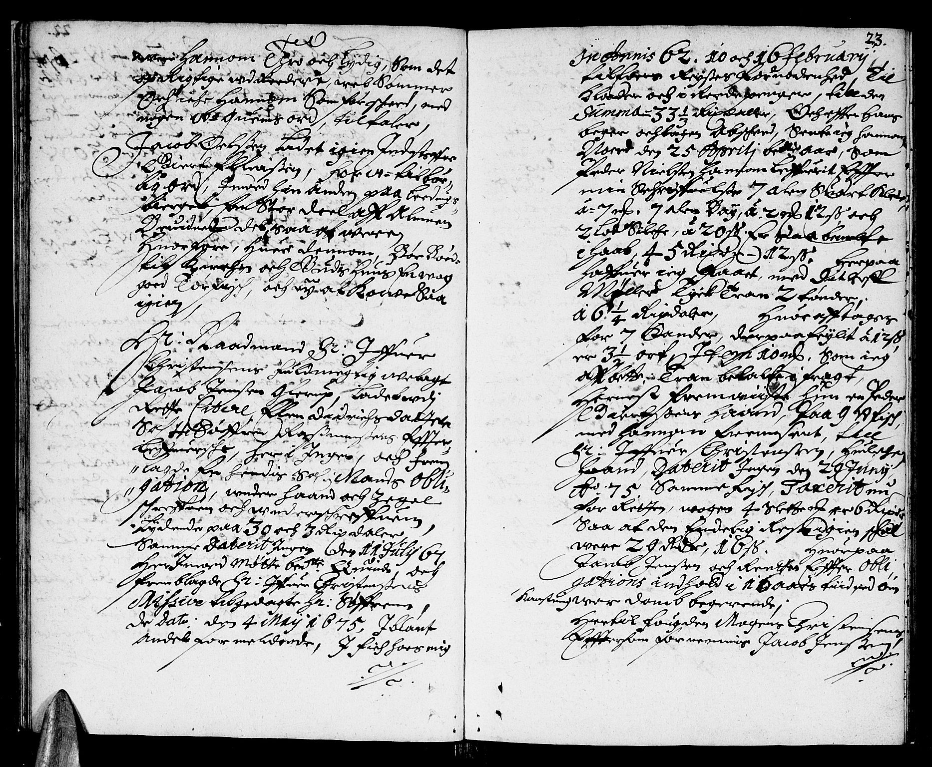Finnmark sorenskriveri, AV/SATØ-S-0053/F/Fa/L0016: Justisprotokoller, 1678-1679, p. 22b-23a
